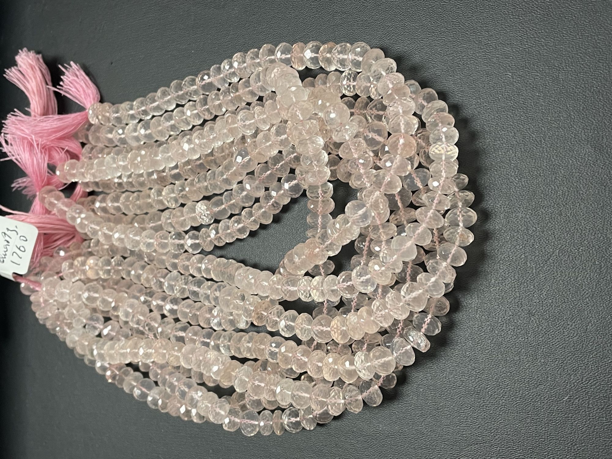 Rose Quartz Rondelle Faceted