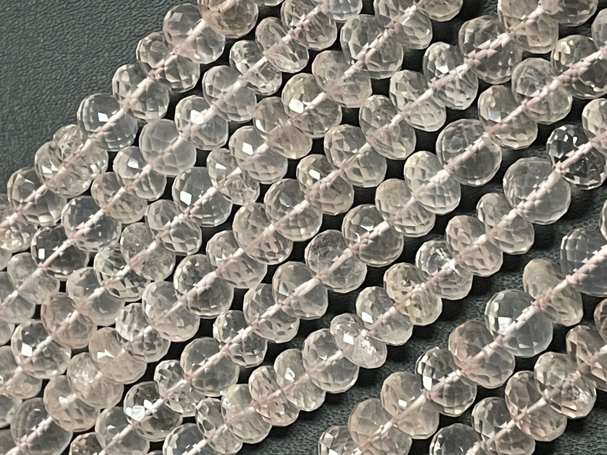 Rose Quartz Rondelle Faceted