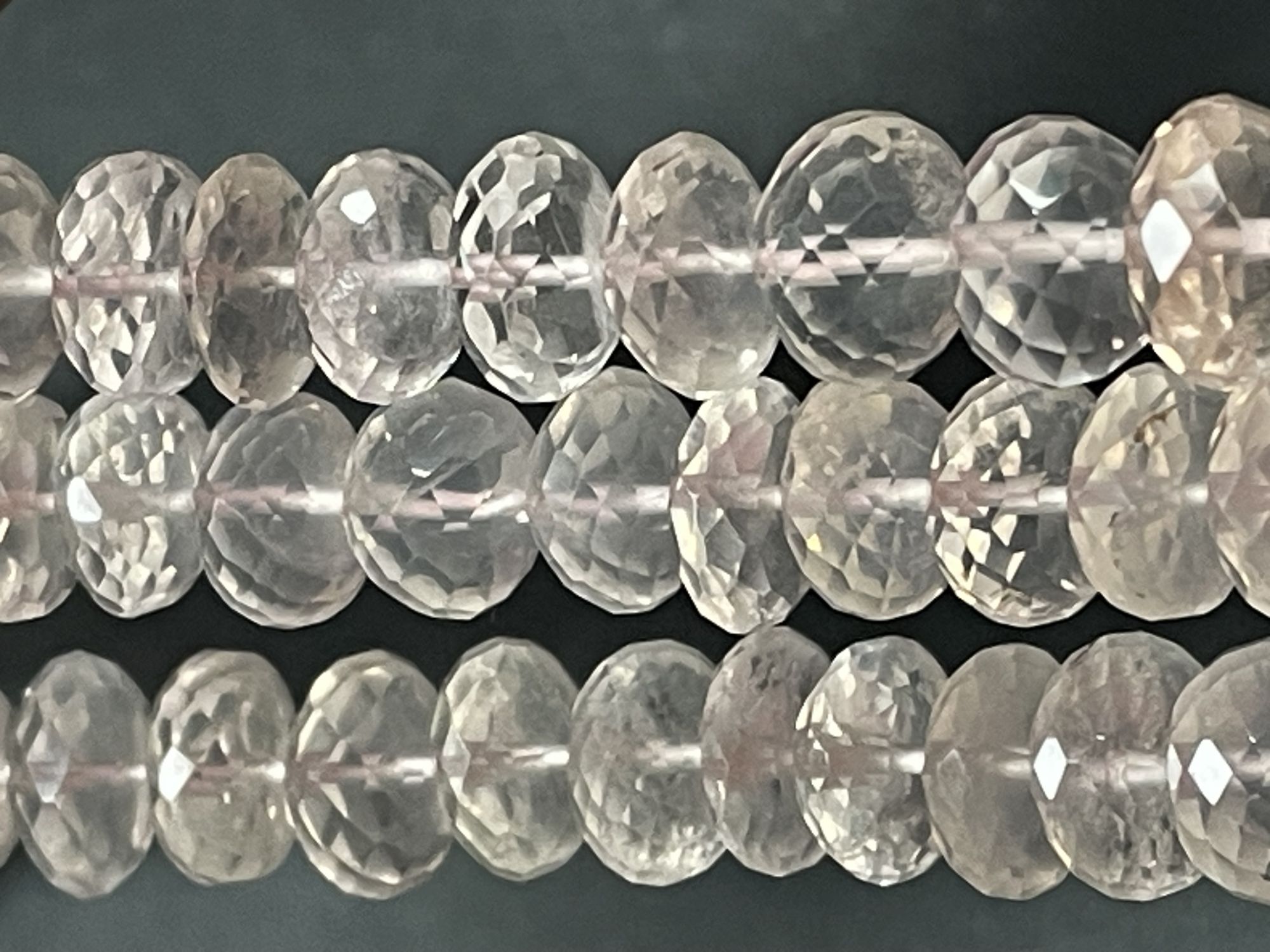 Rose Quartz Rondelle Faceted