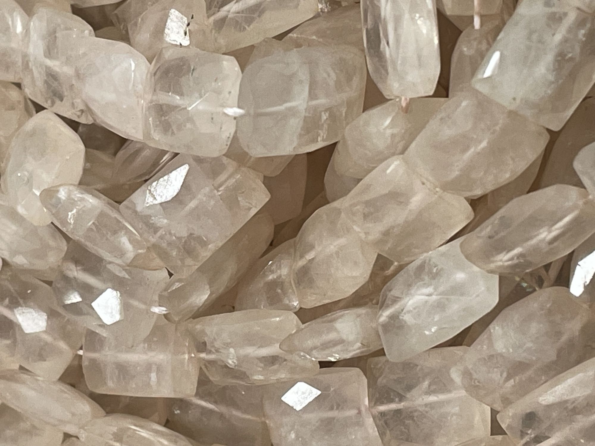 Rose Quartz Retangle Faceted