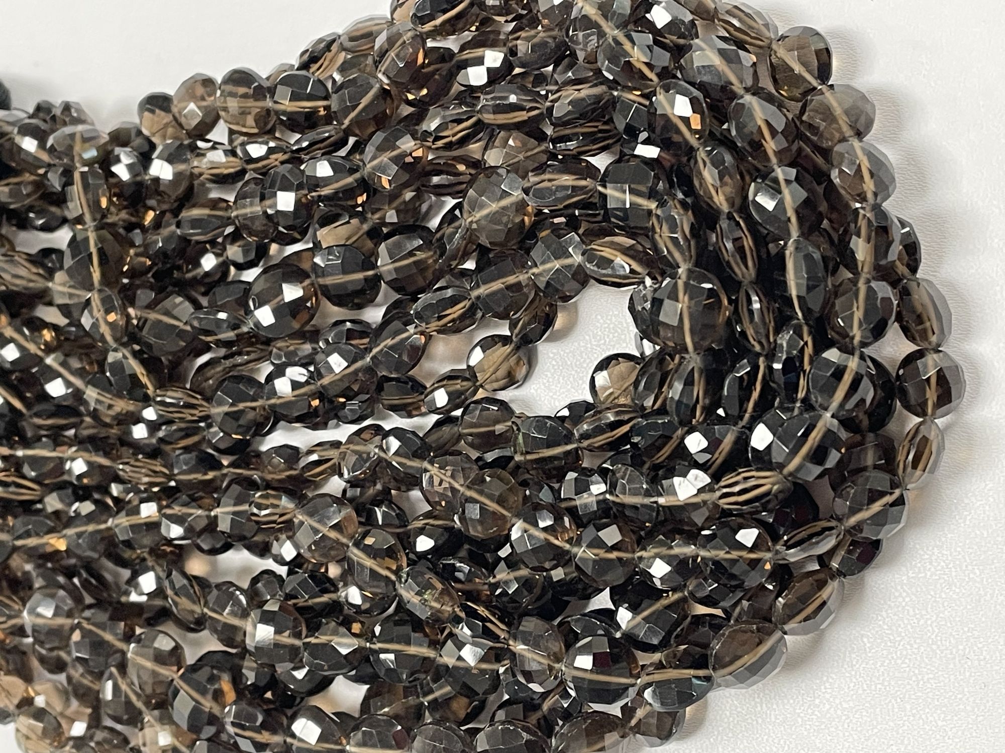 Smoky Quartz Coin Faceted