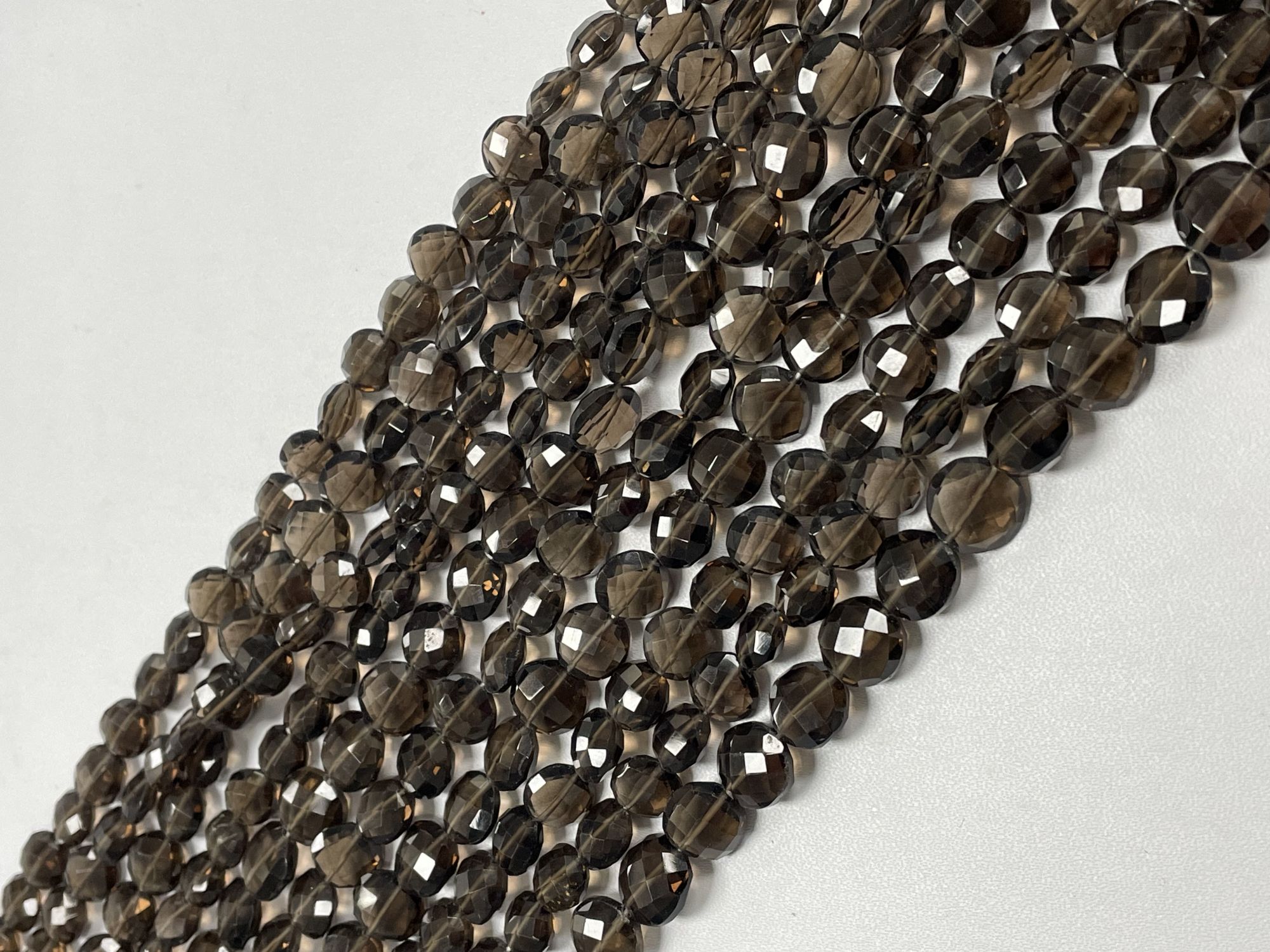 Smoky Quartz Coin Faceted