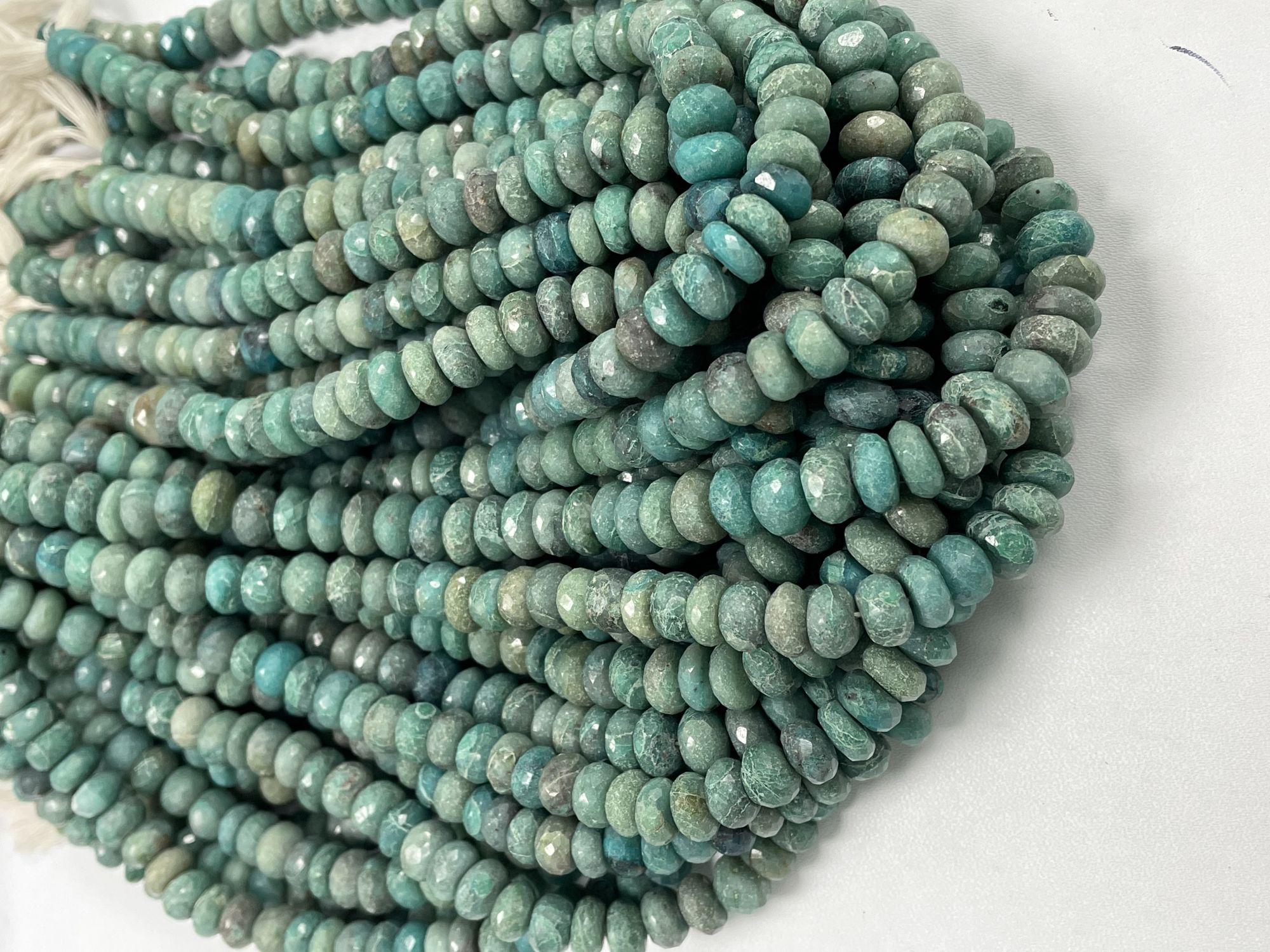 Chrysocolla Rondelle Faceted
