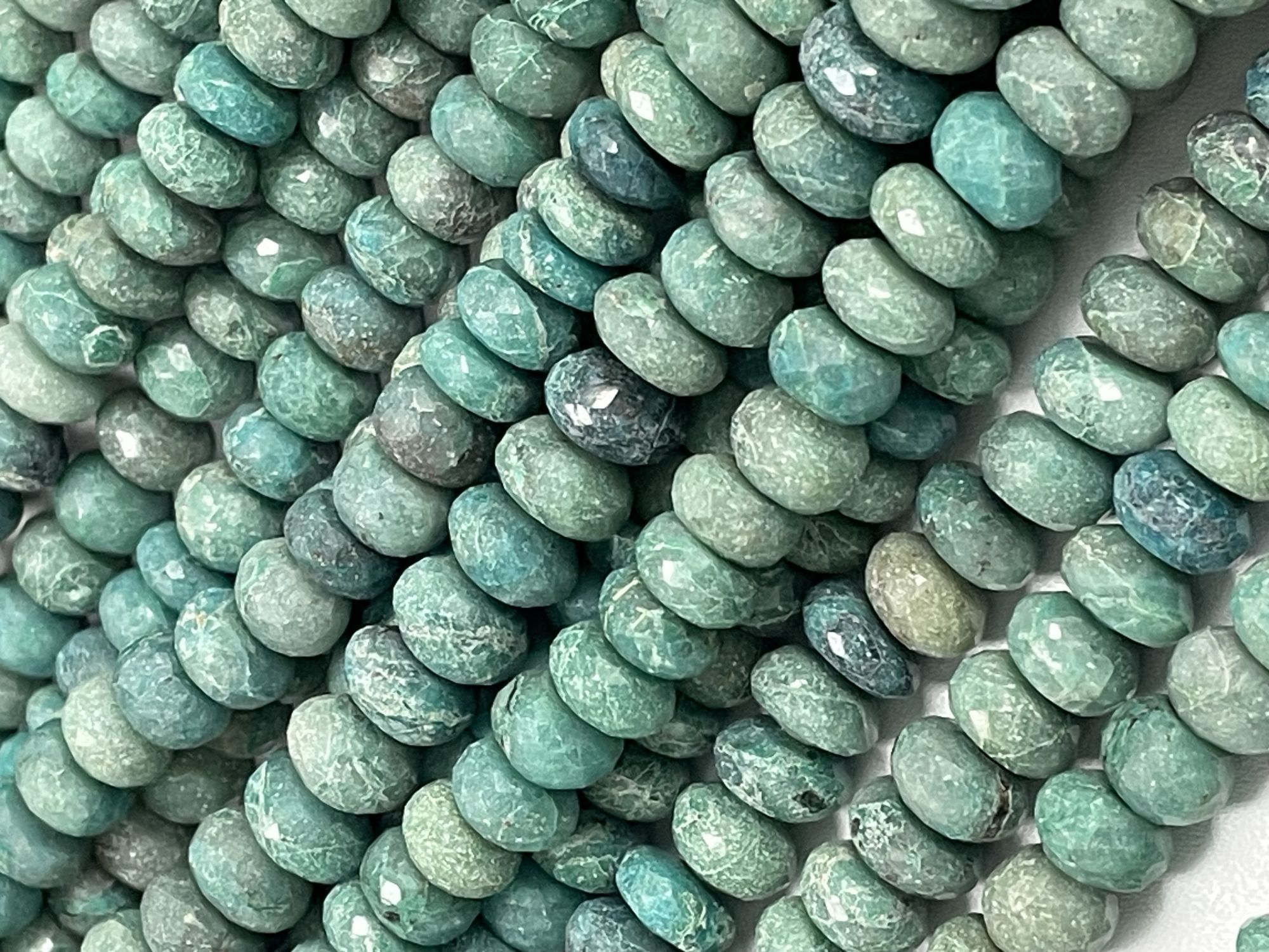 Chrysocolla Rondelle Faceted