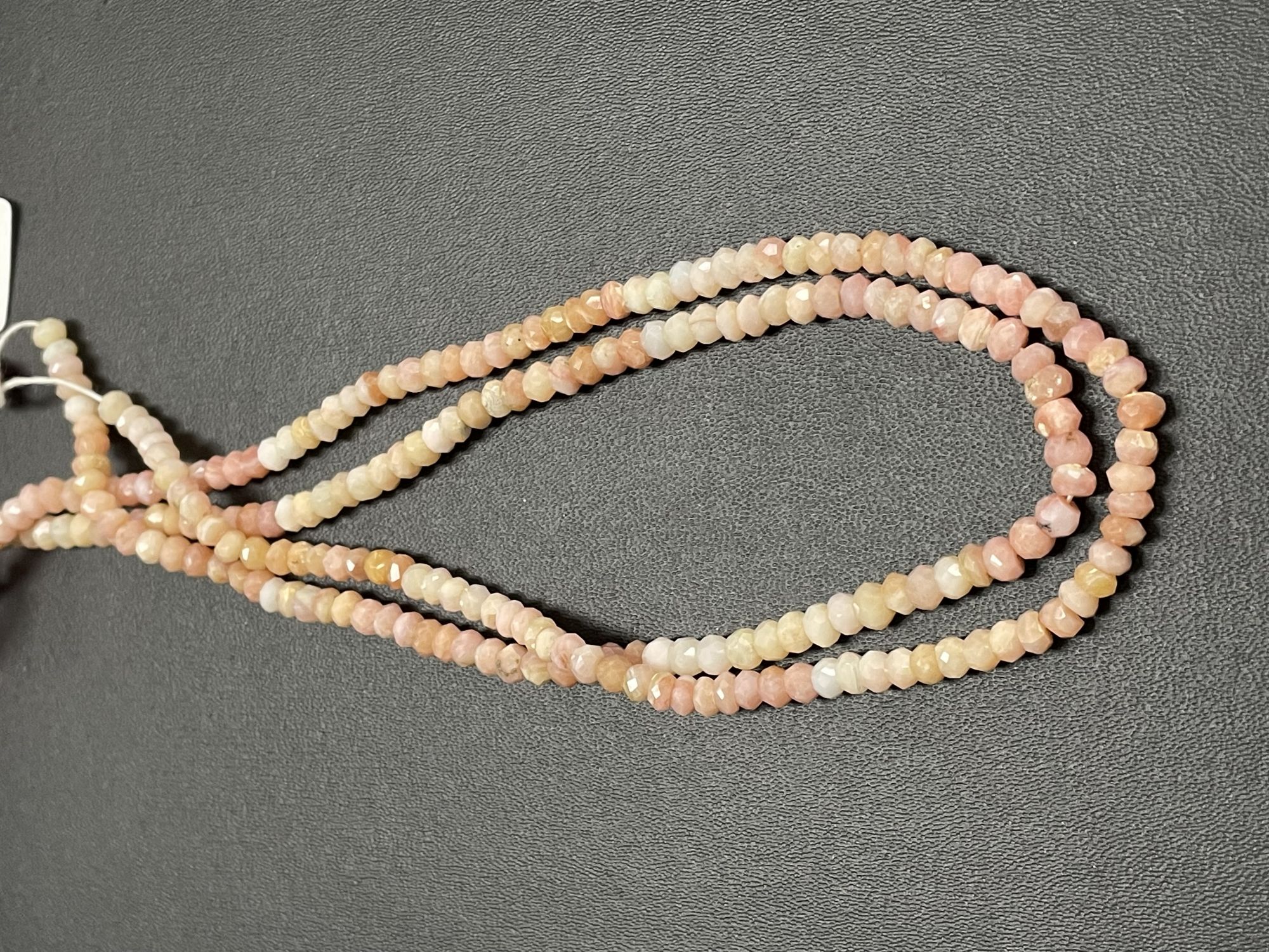 Pink Opal Rondelle Faceted