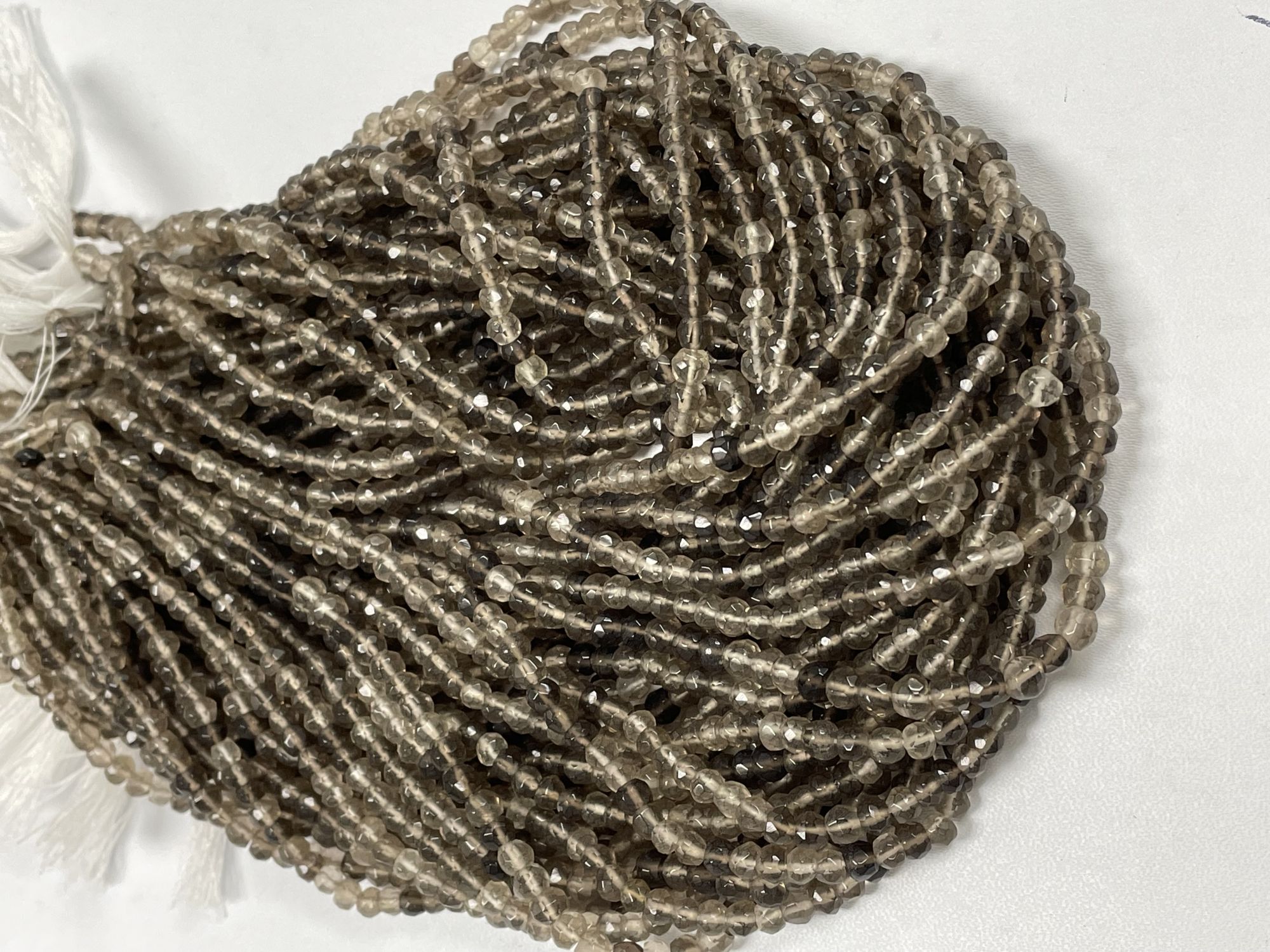 Smoky Quartz Rondelle Faceted