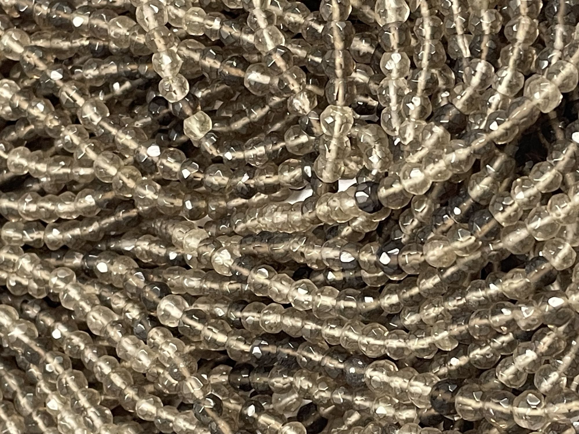 Smoky Quartz Rondelle Faceted