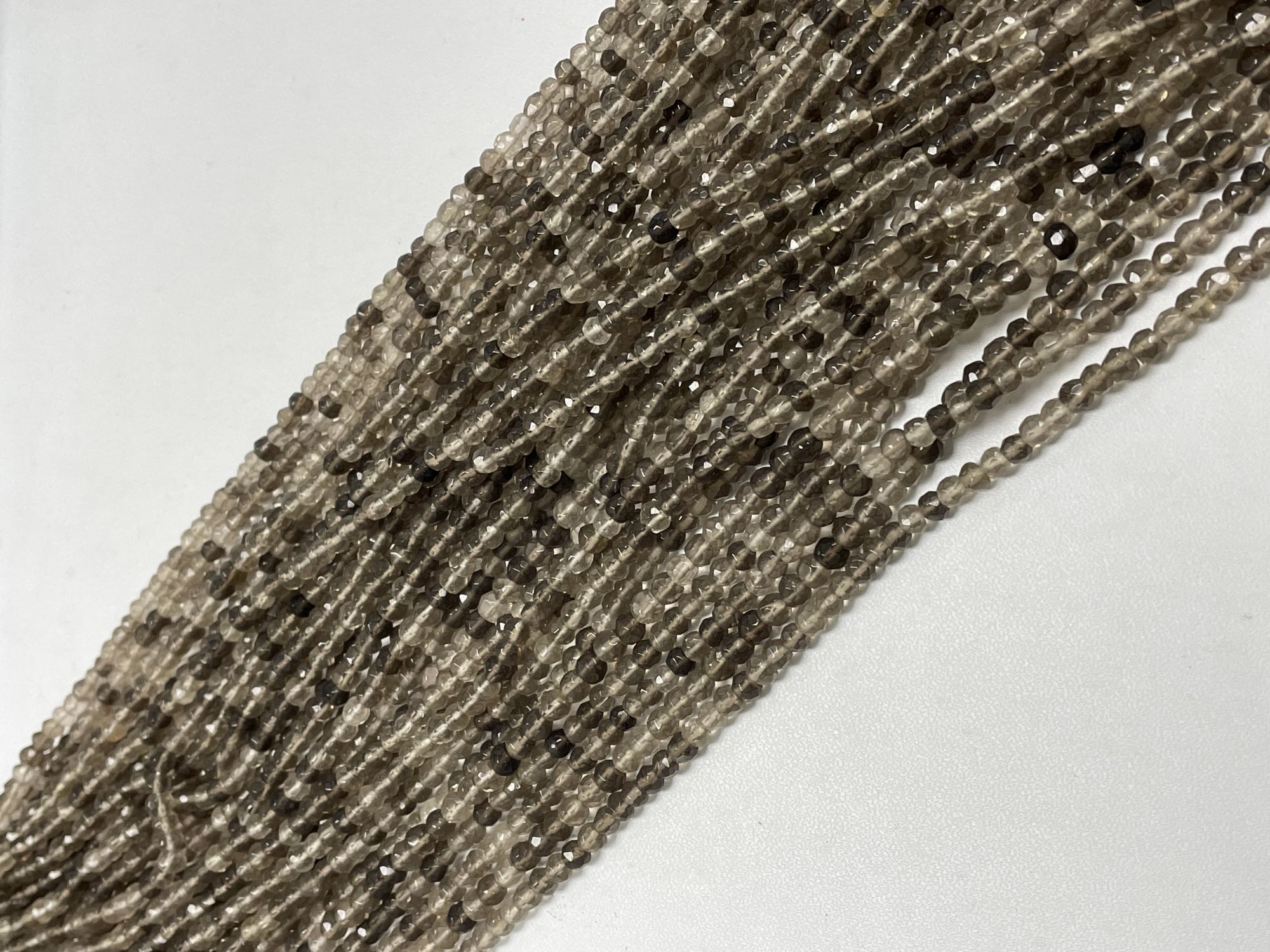 Smoky Quartz Rondelle Faceted