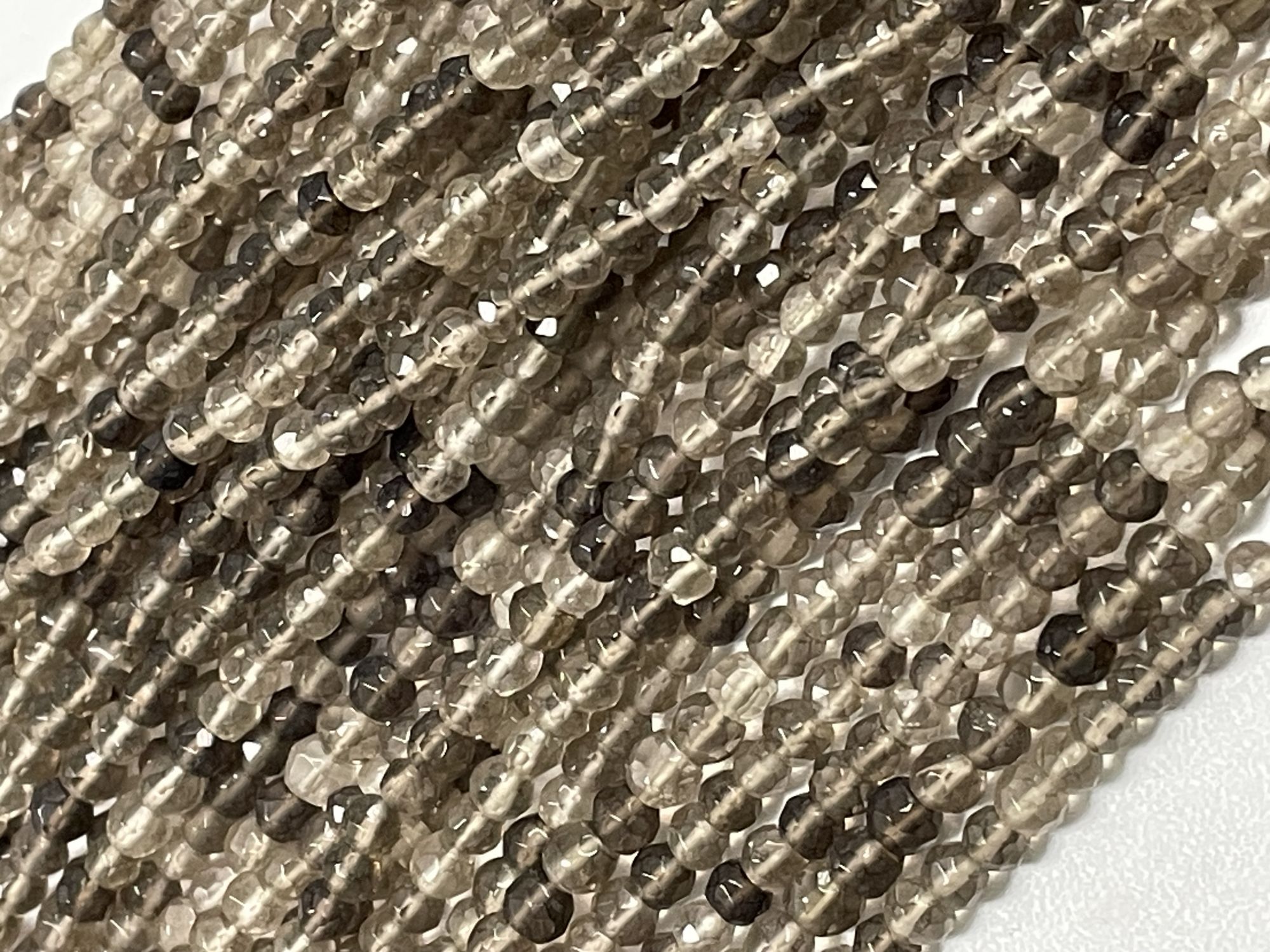 Smoky Quartz Rondelle Faceted