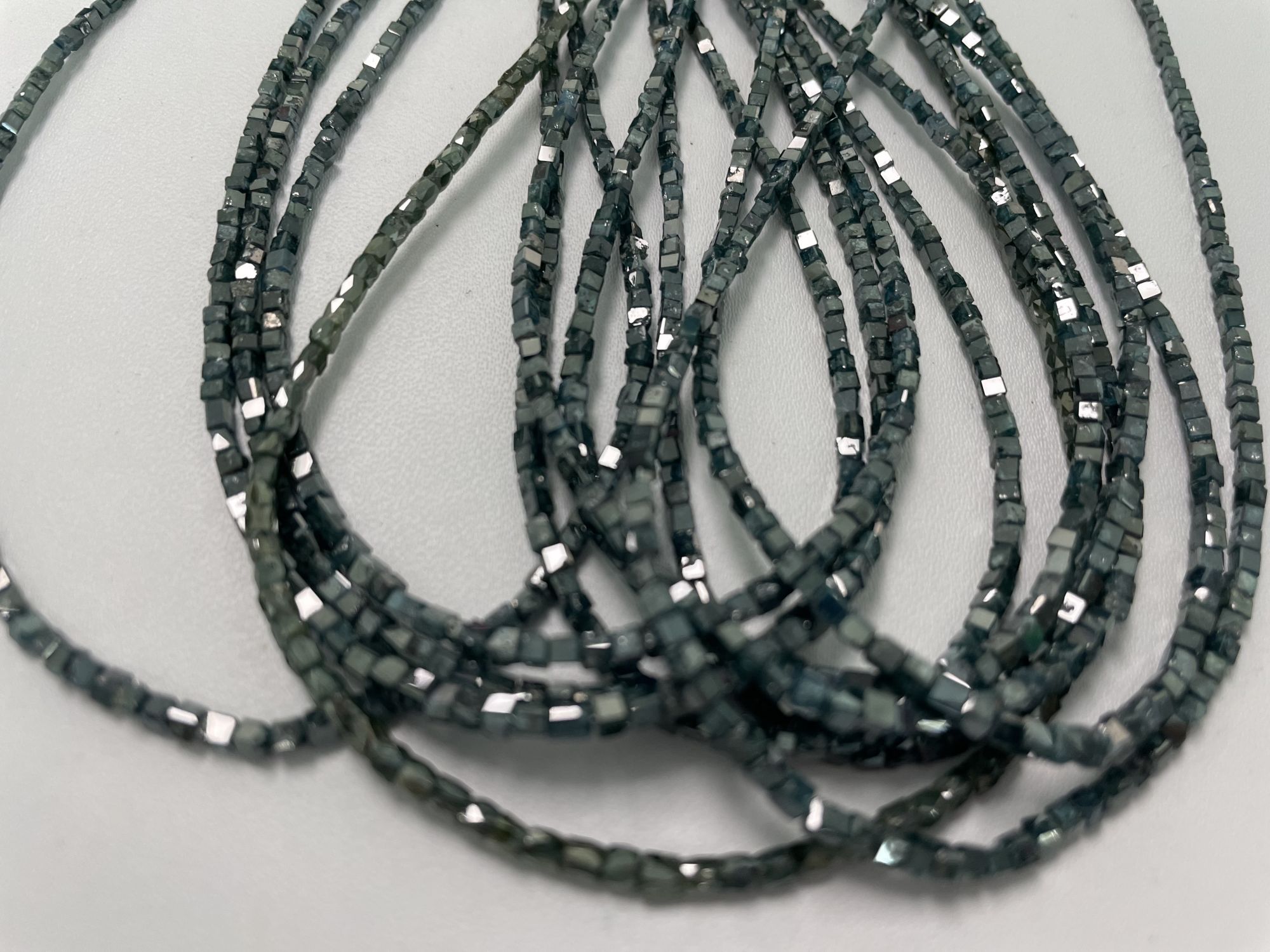 Blue Diamond Slim-Cube Faceted