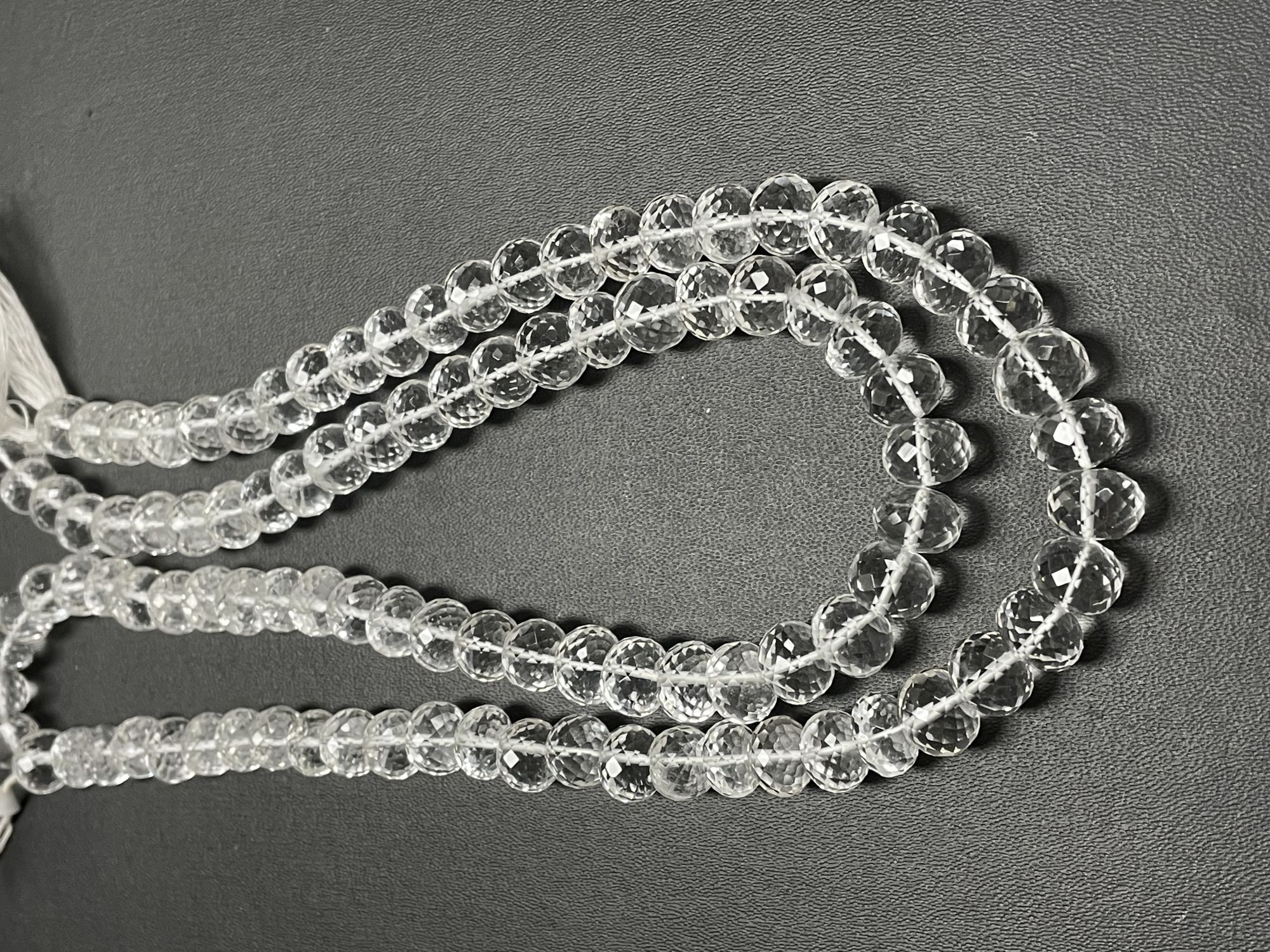 Crystal Quartz Rondelle Faceted