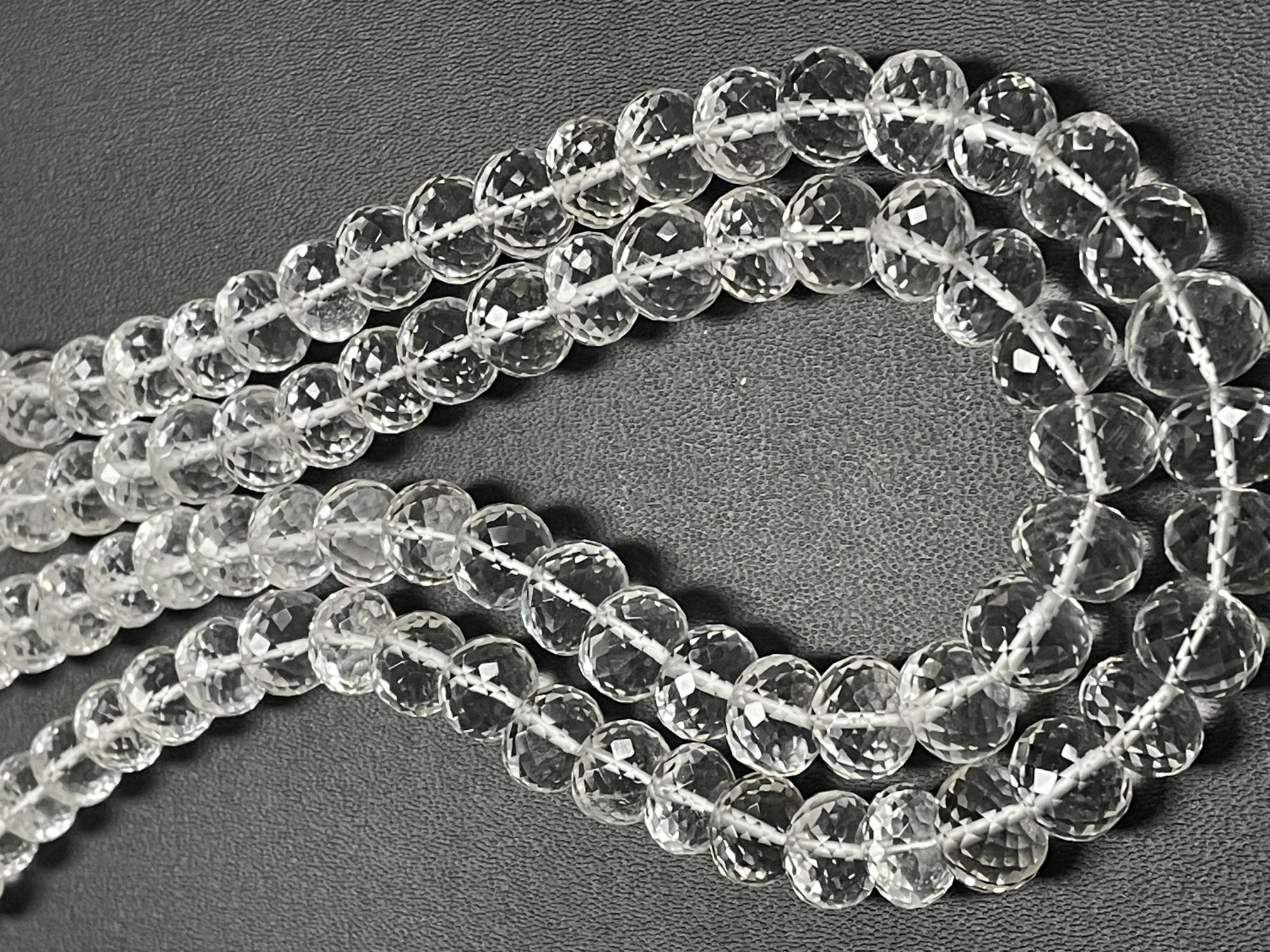 Crystal Quartz Rondelle Faceted