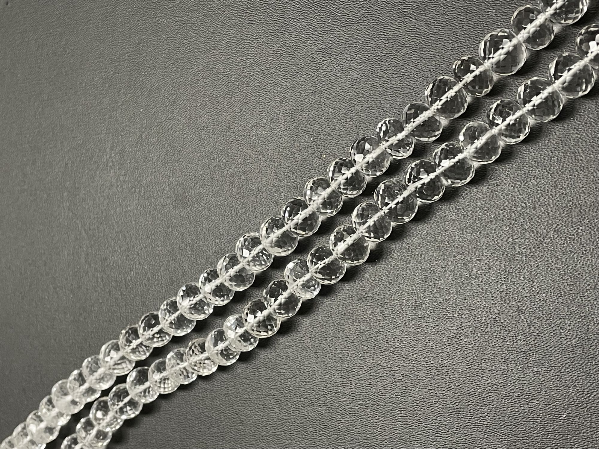 Crystal Quartz Rondelle Faceted