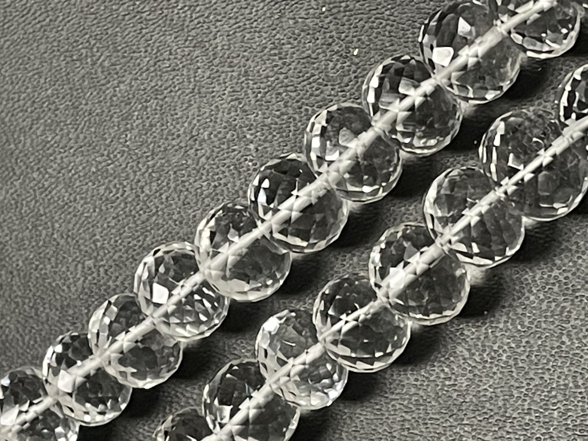 Crystal Quartz Rondelle Faceted