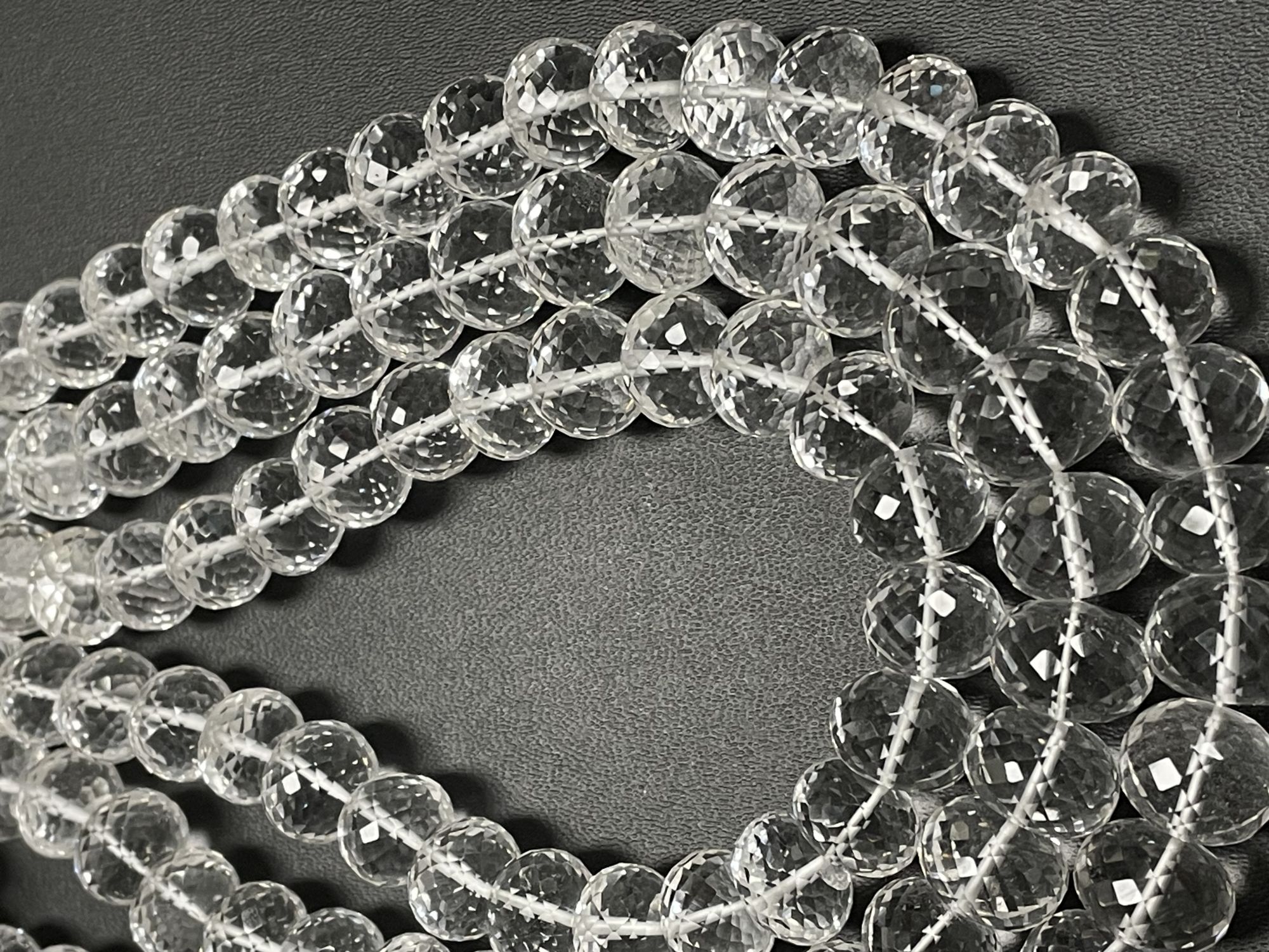 Crystal Quartz Rondelle Faceted