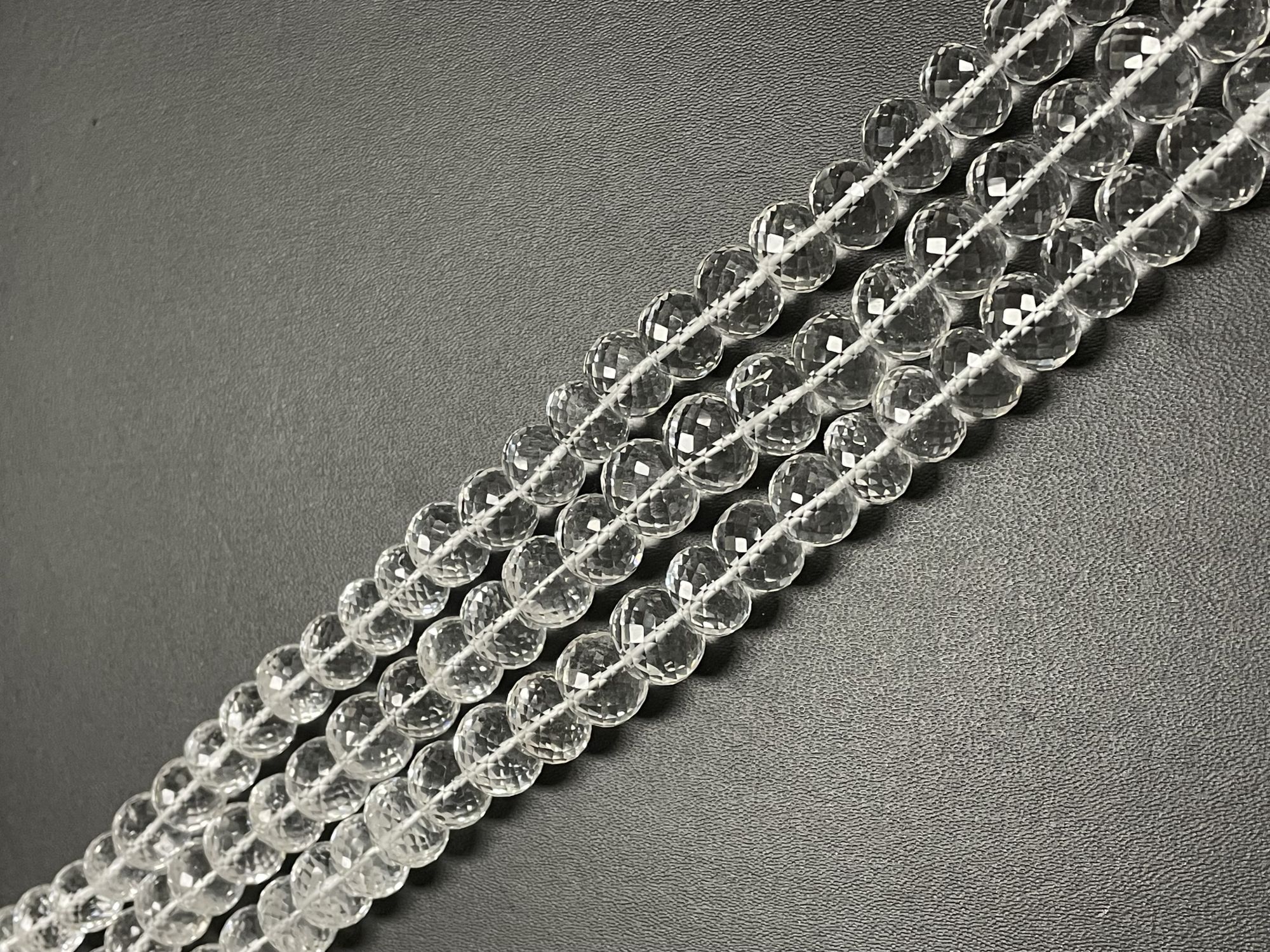 Crystal Quartz Rondelle Faceted