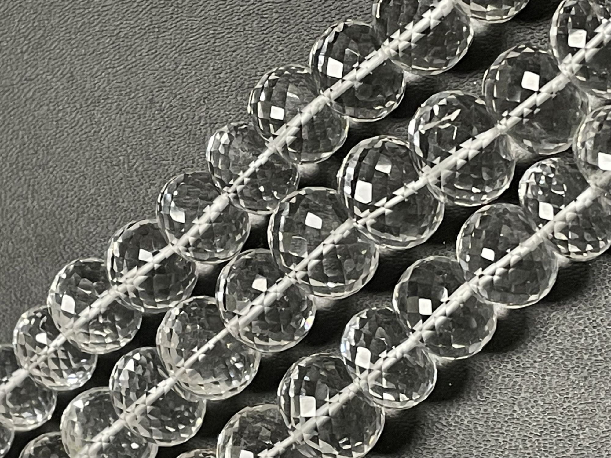 Crystal Quartz Rondelle Faceted