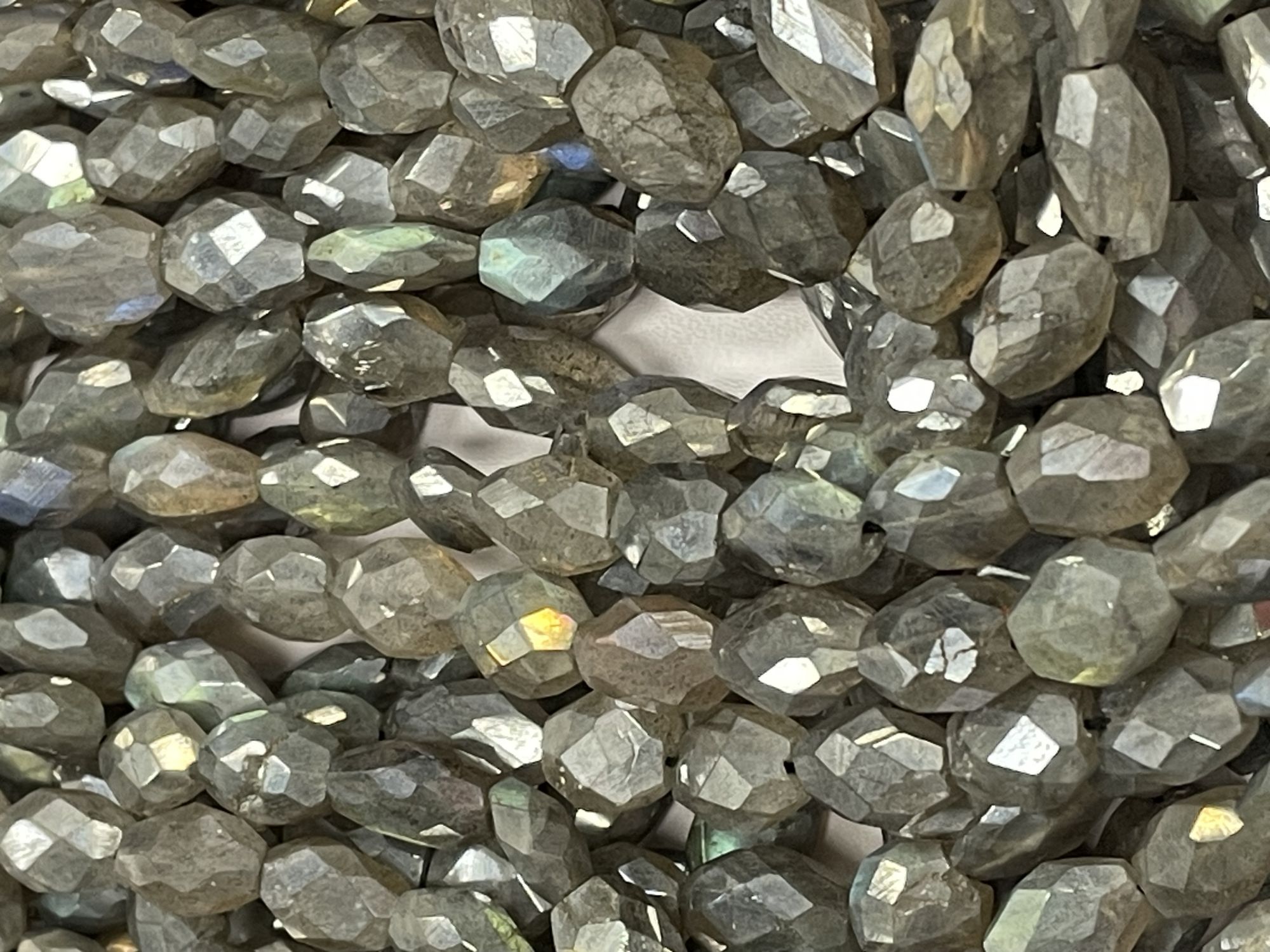 Coated Labradorite Nugget Faceted