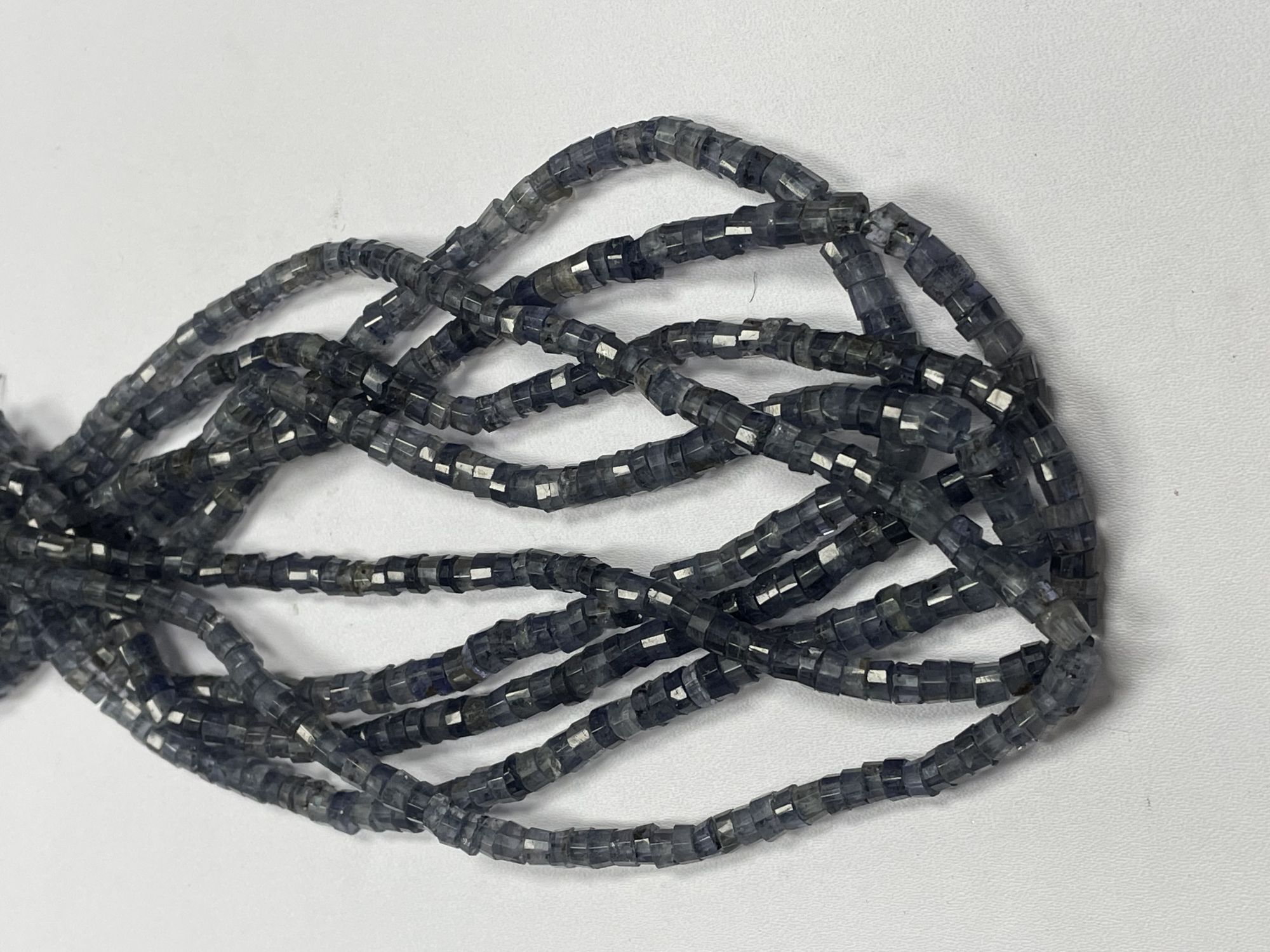 Iolite Heishi Faceted