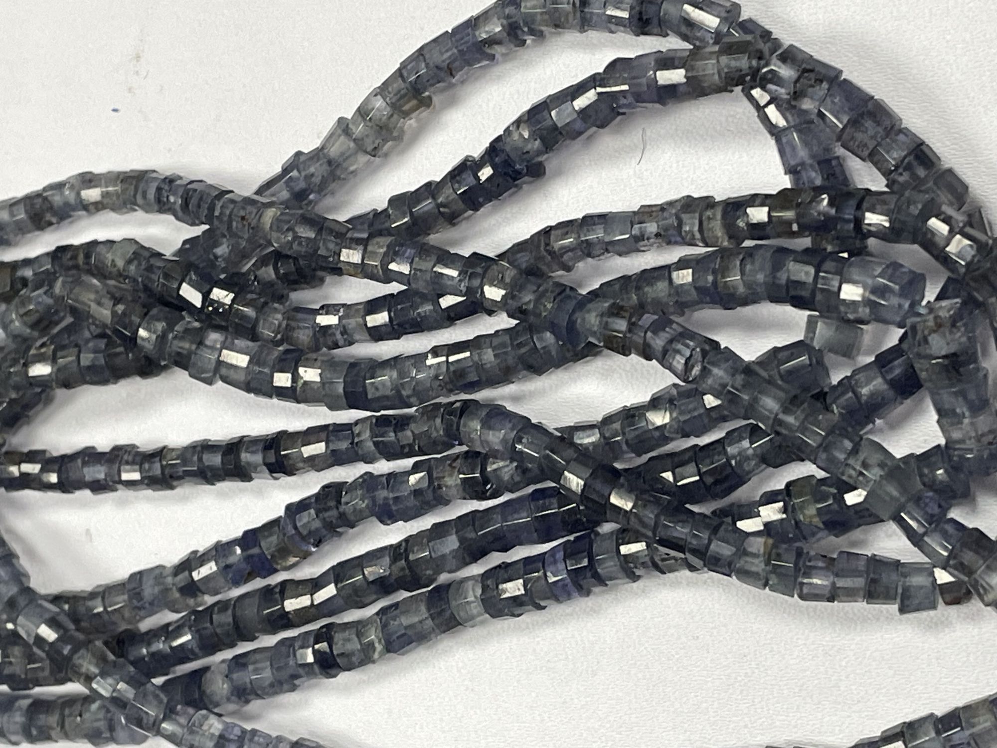 Iolite Heishi Faceted