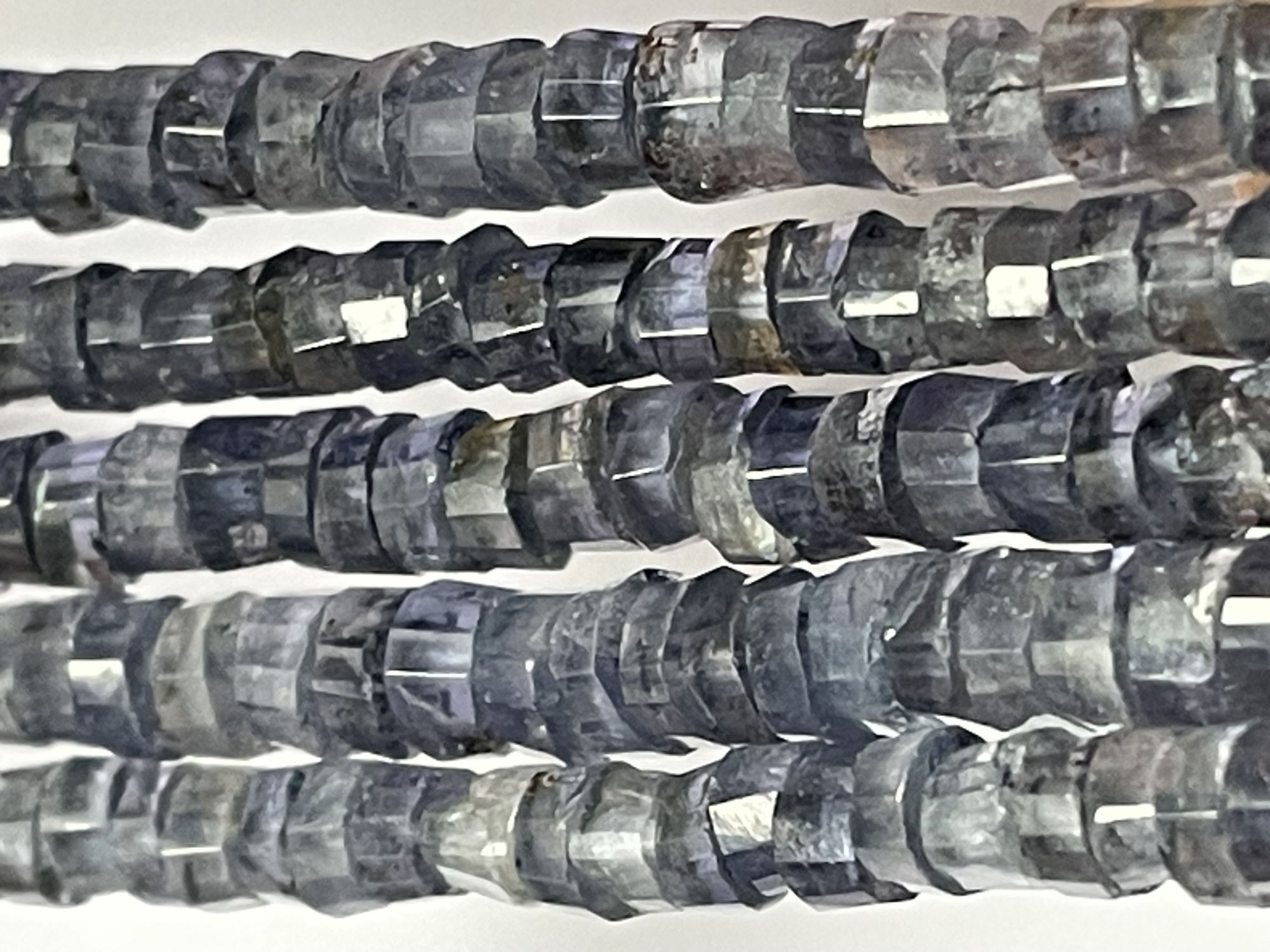 Iolite Heishi Faceted