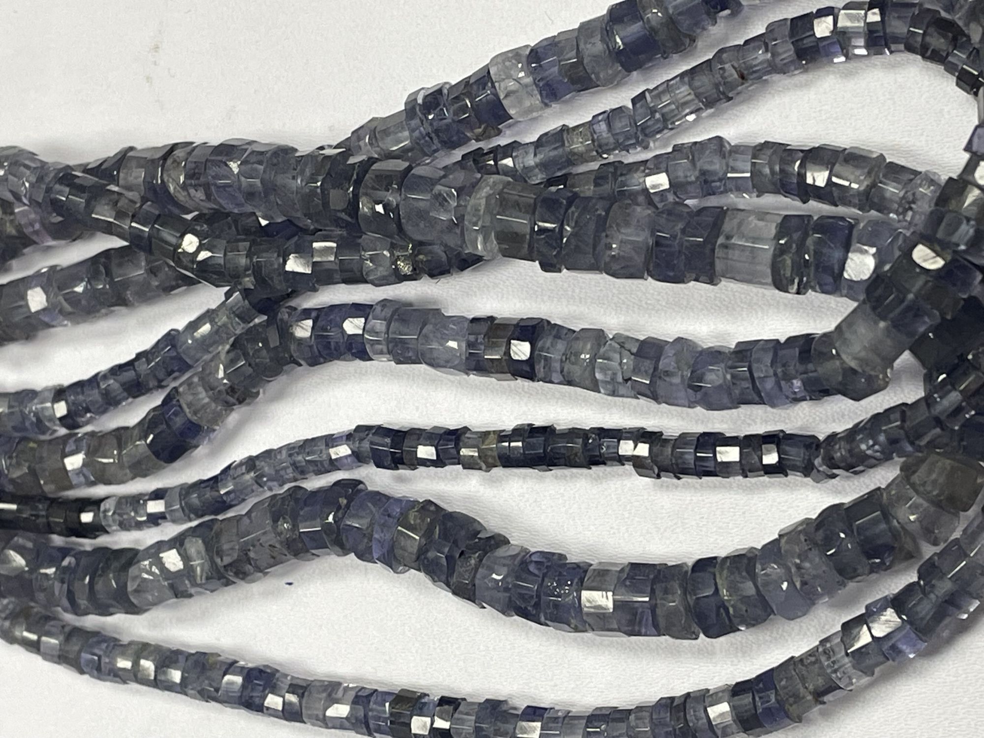 Iolite Heishi Faceted