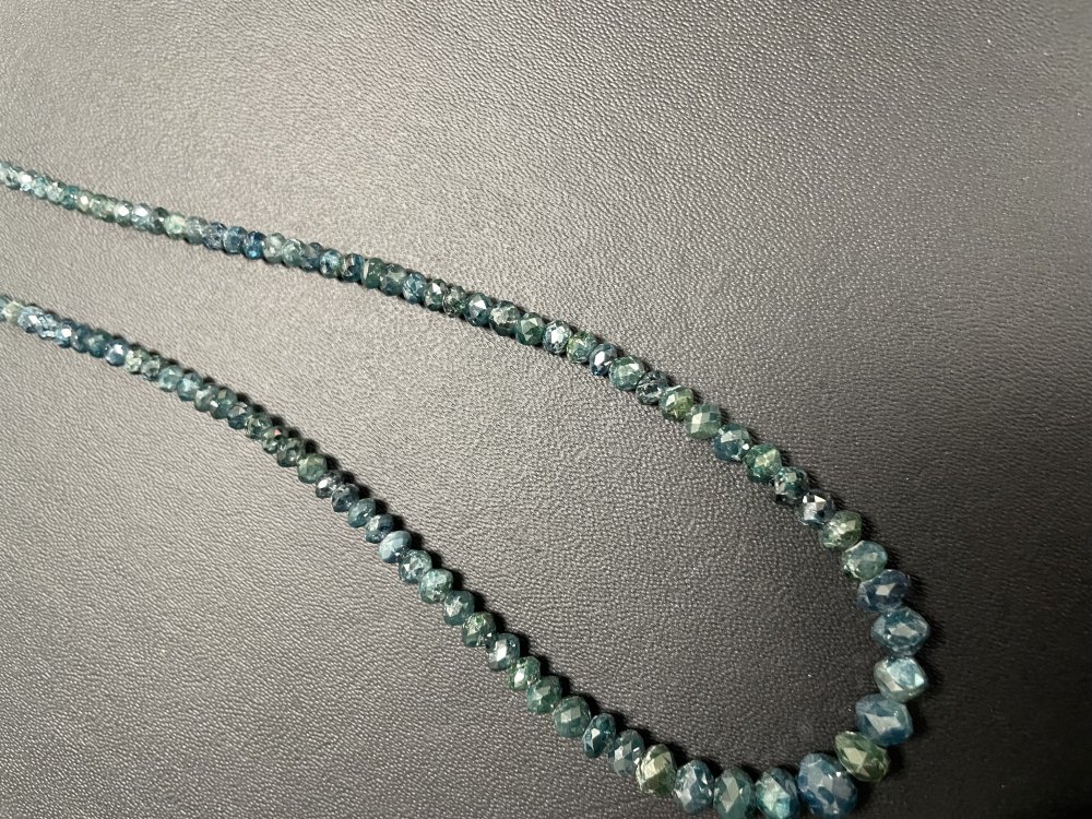 Blue Diamond Rondelle Faceted