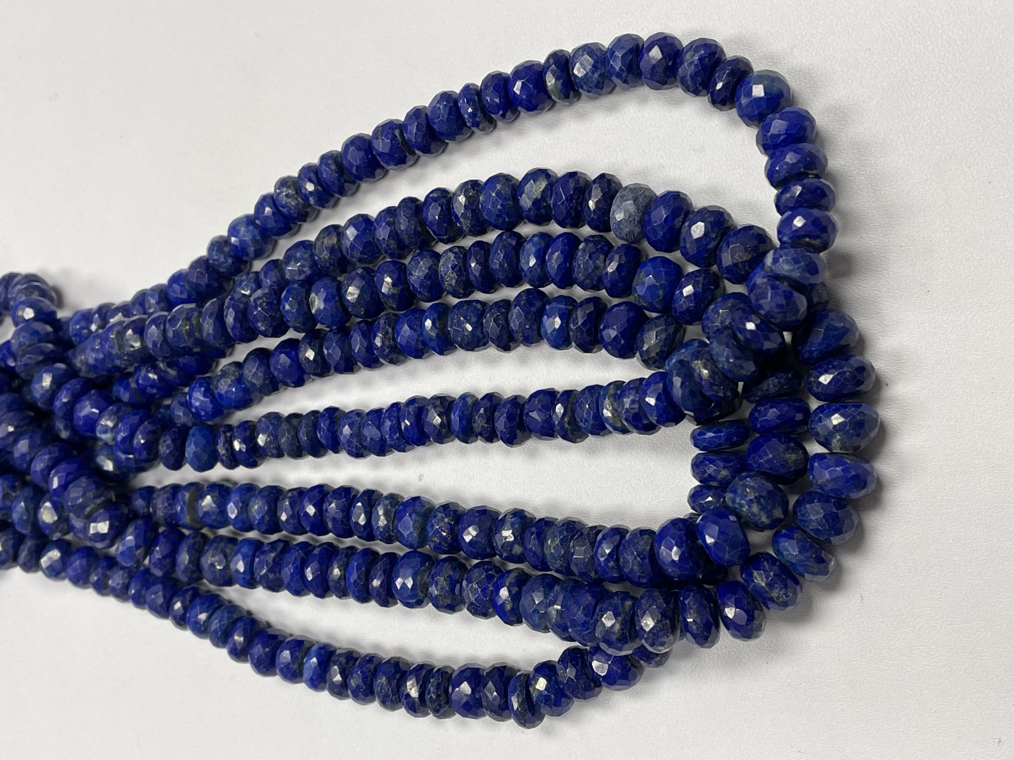 Lapis Rondelle Faceted