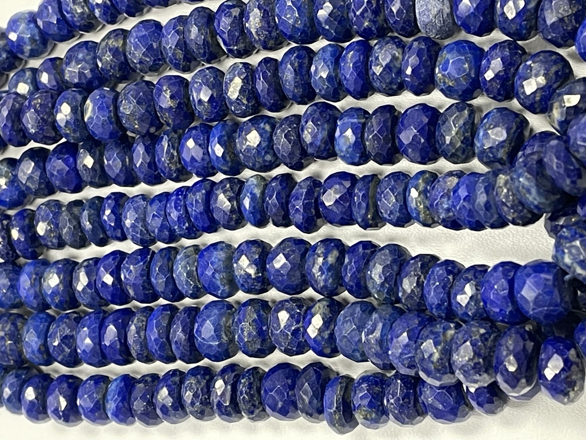 Lapis Rondelle Faceted