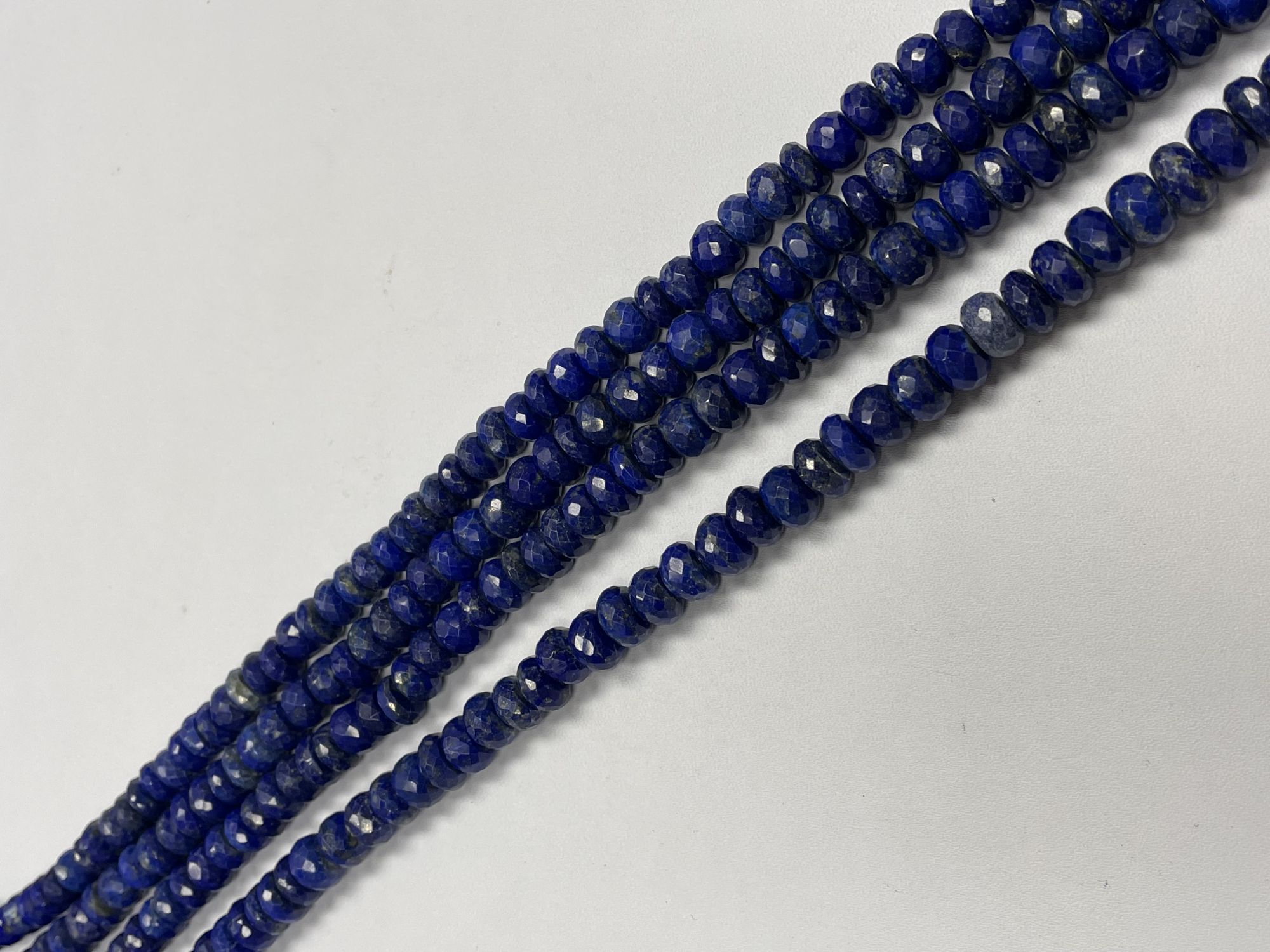 Lapis Rondelle Faceted