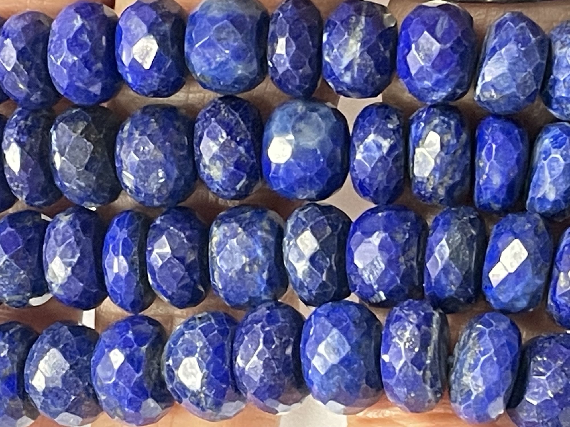 Lapis Rondelle Faceted