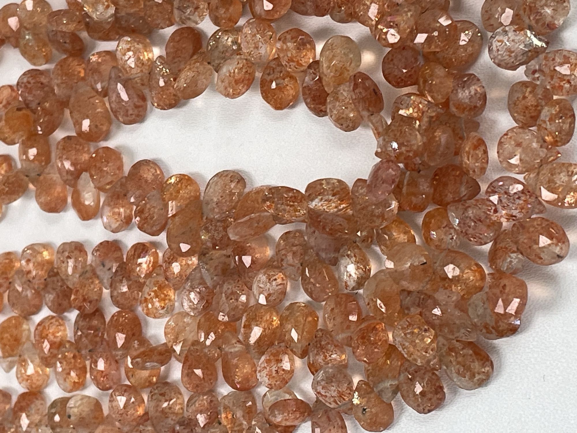 Sunstone Pear Faceted