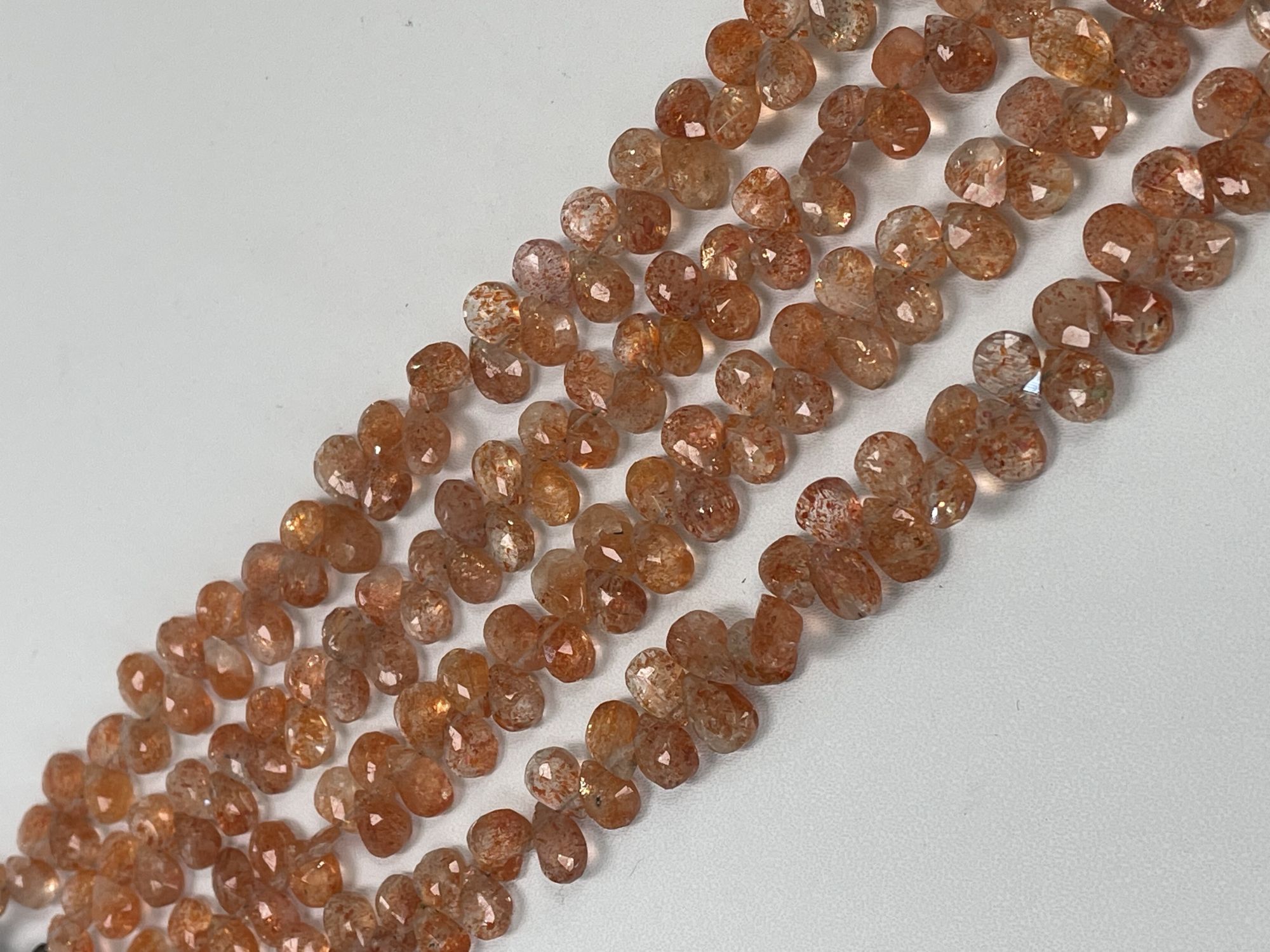 Sunstone Pear Faceted