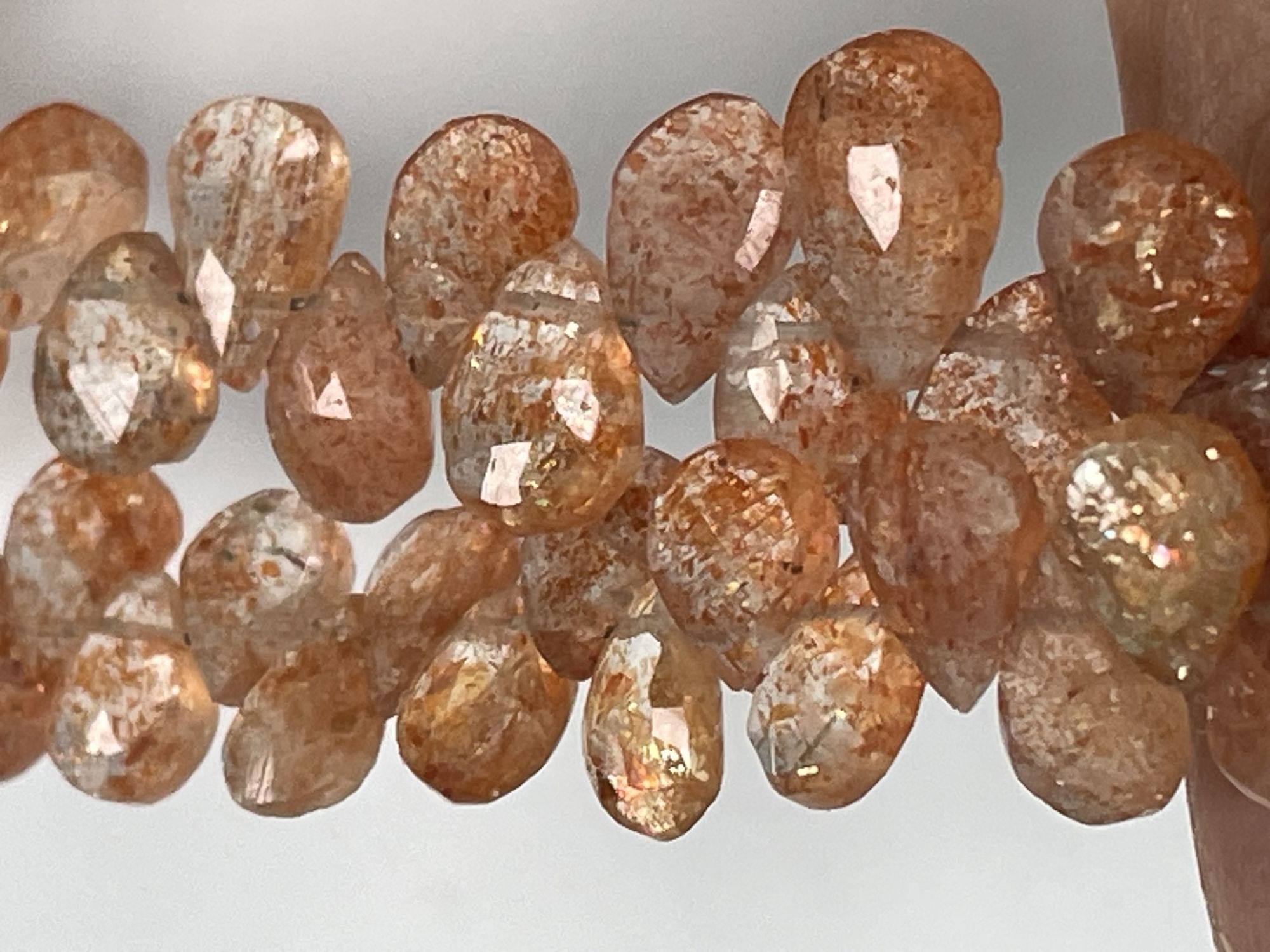 Sunstone Pear Faceted