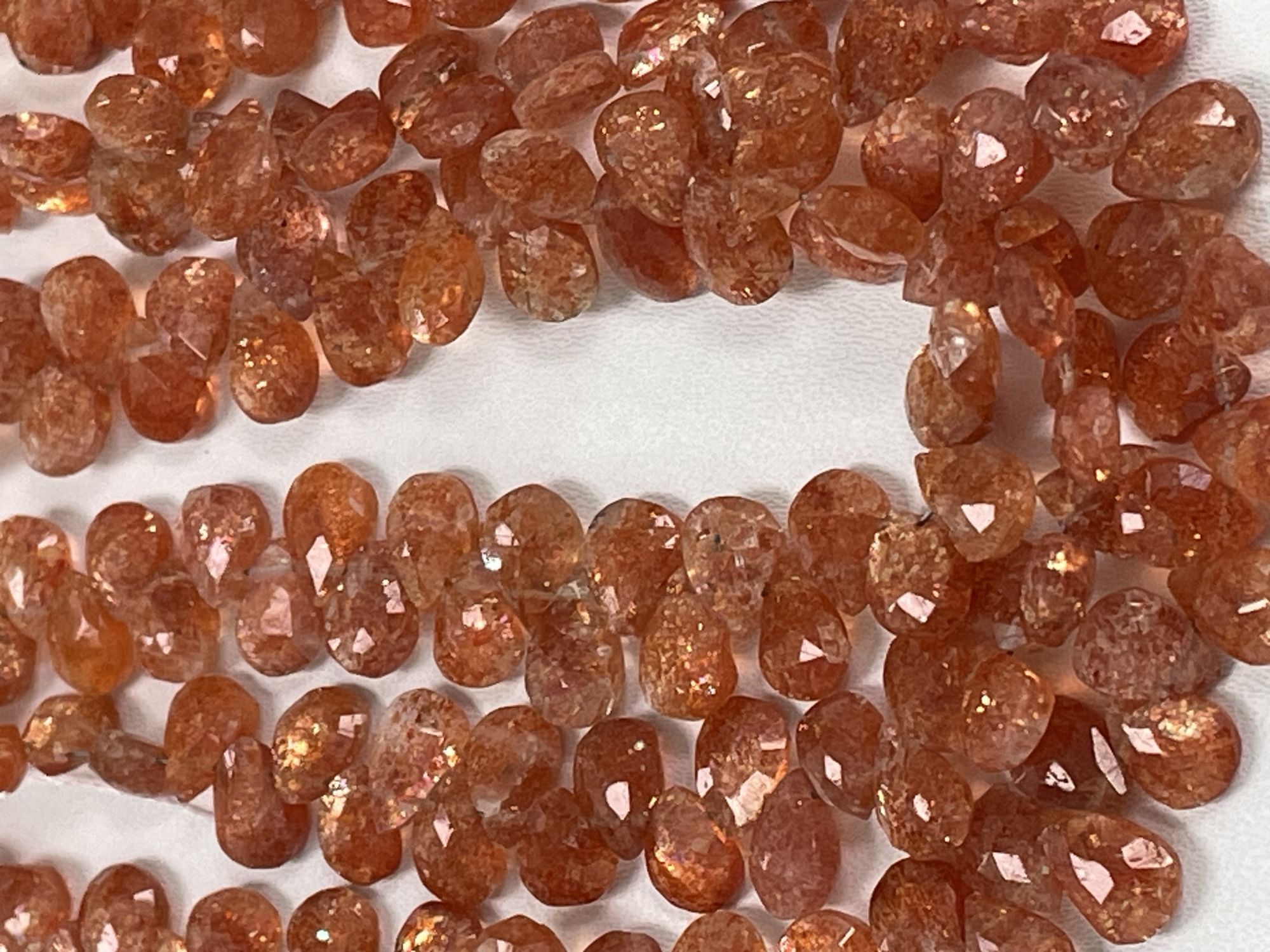 Sunstone Pear Faceted