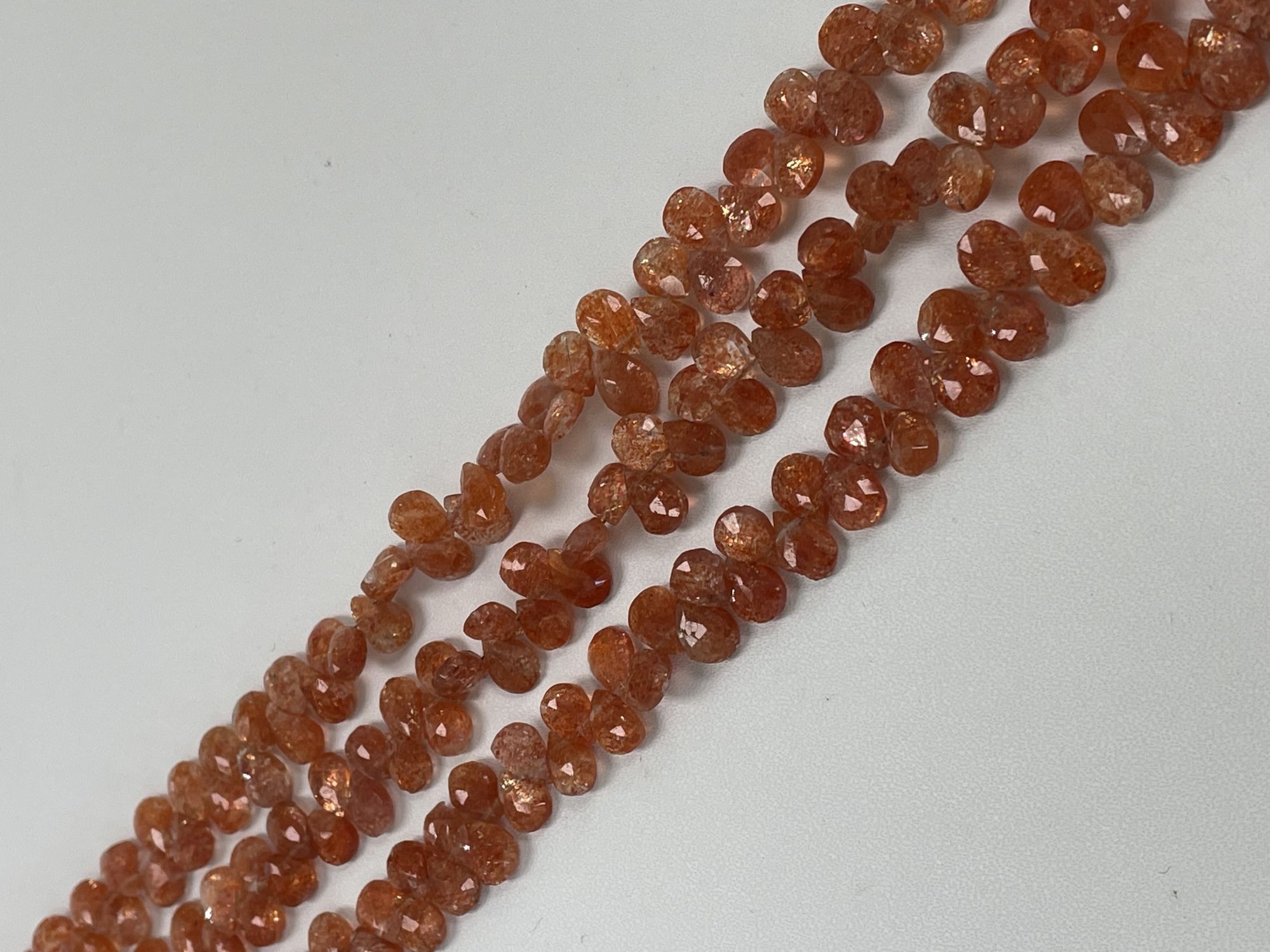Sunstone Pear Faceted