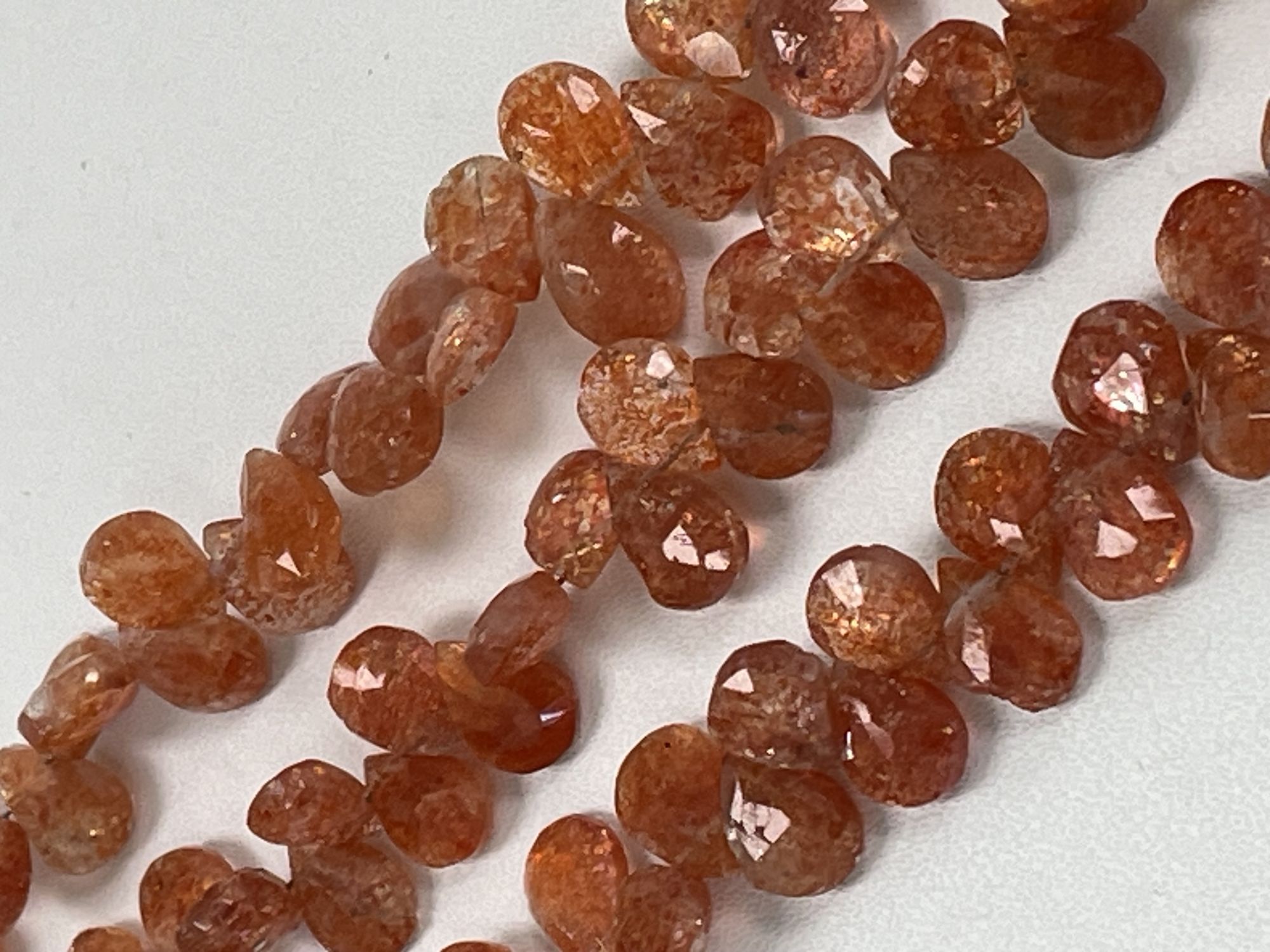 Sunstone Pear Faceted
