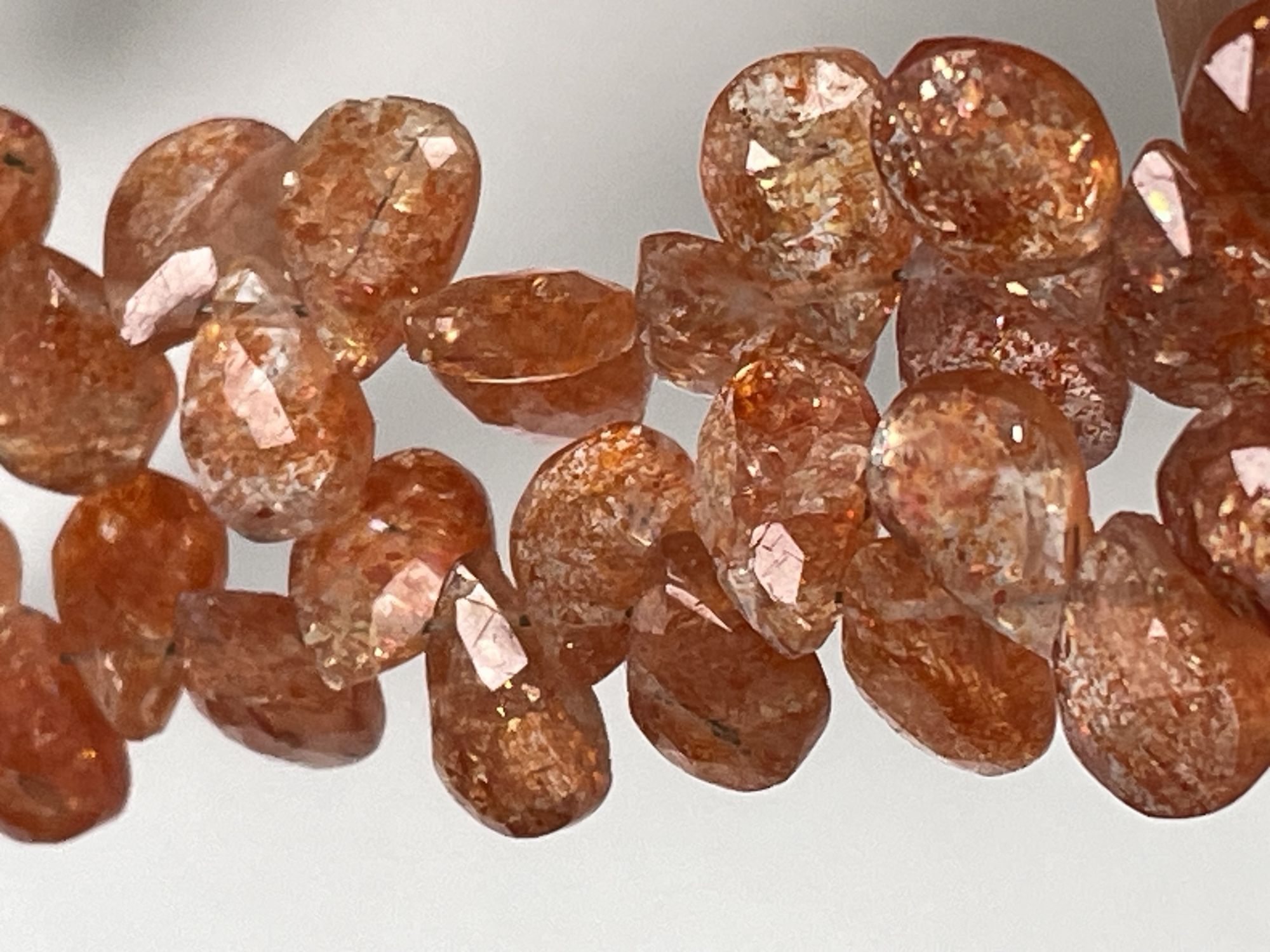 Sunstone Pear Faceted