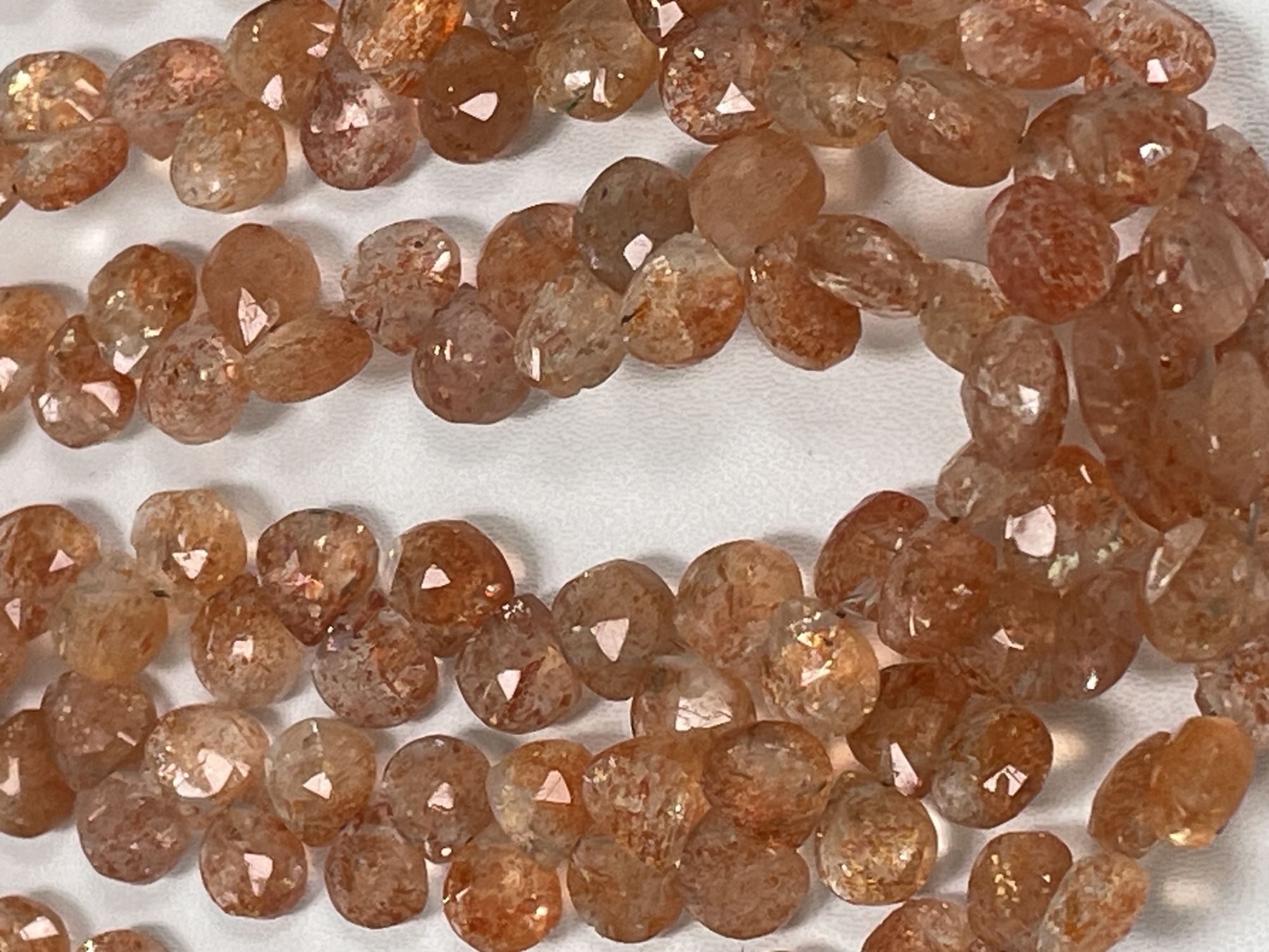 Sunstone Heart Faceted