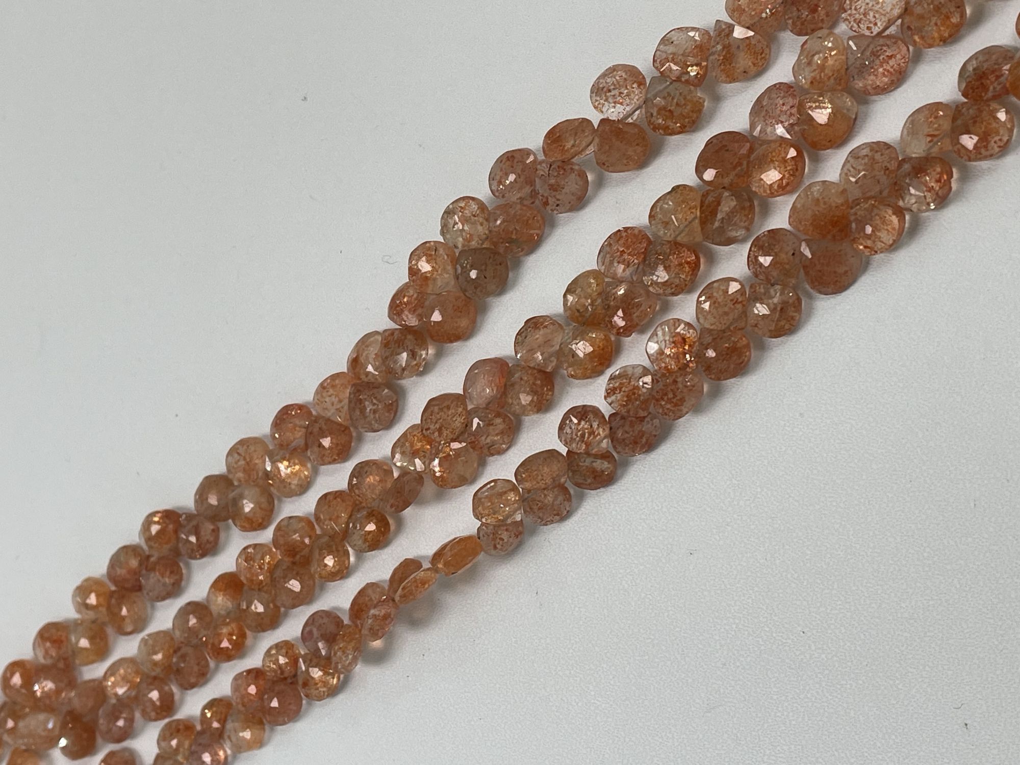 Sunstone Heart Faceted