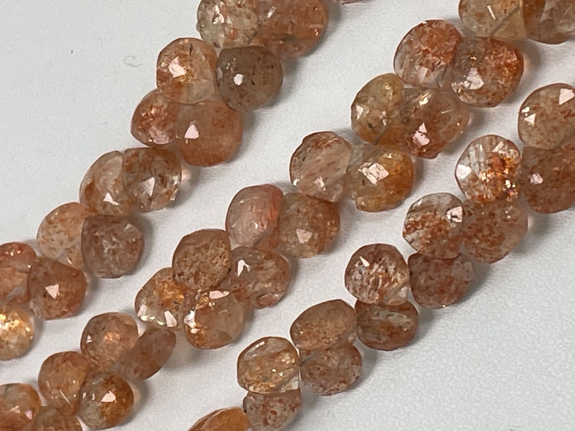 Sunstone Heart Faceted