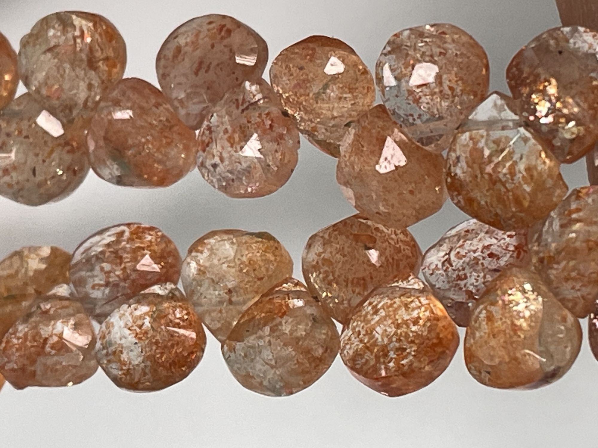 Sunstone Heart Faceted