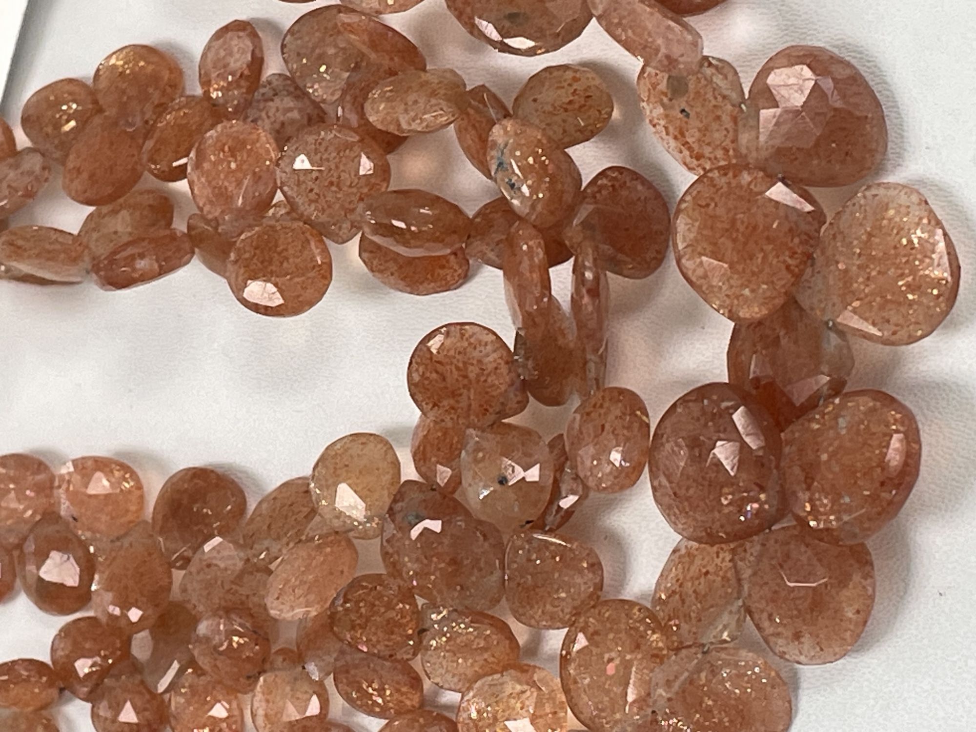 Sunstone Heart Faceted