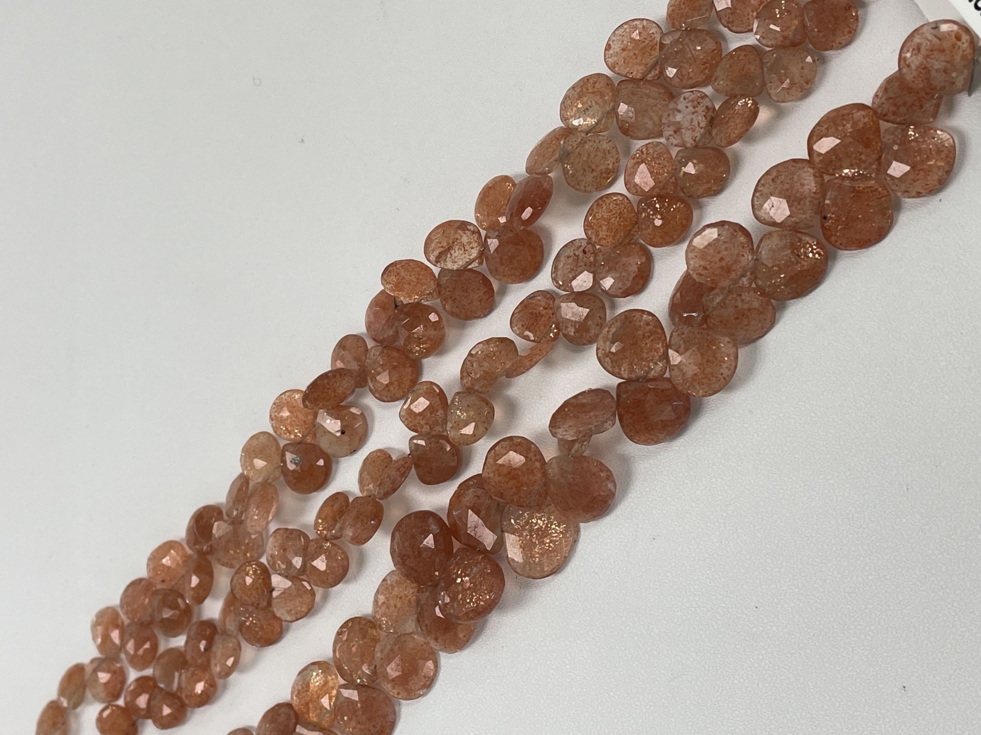 Sunstone Heart Faceted