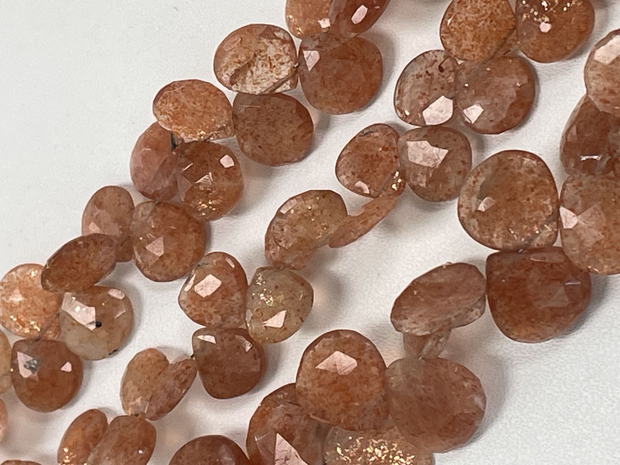 Sunstone Heart Faceted