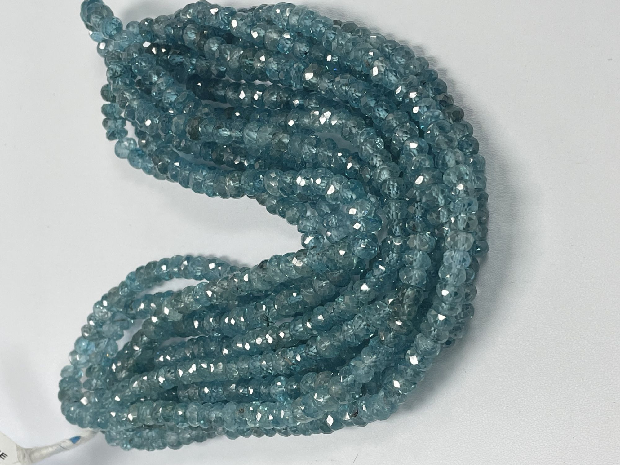 Blue Zircon Rondelle Faceted