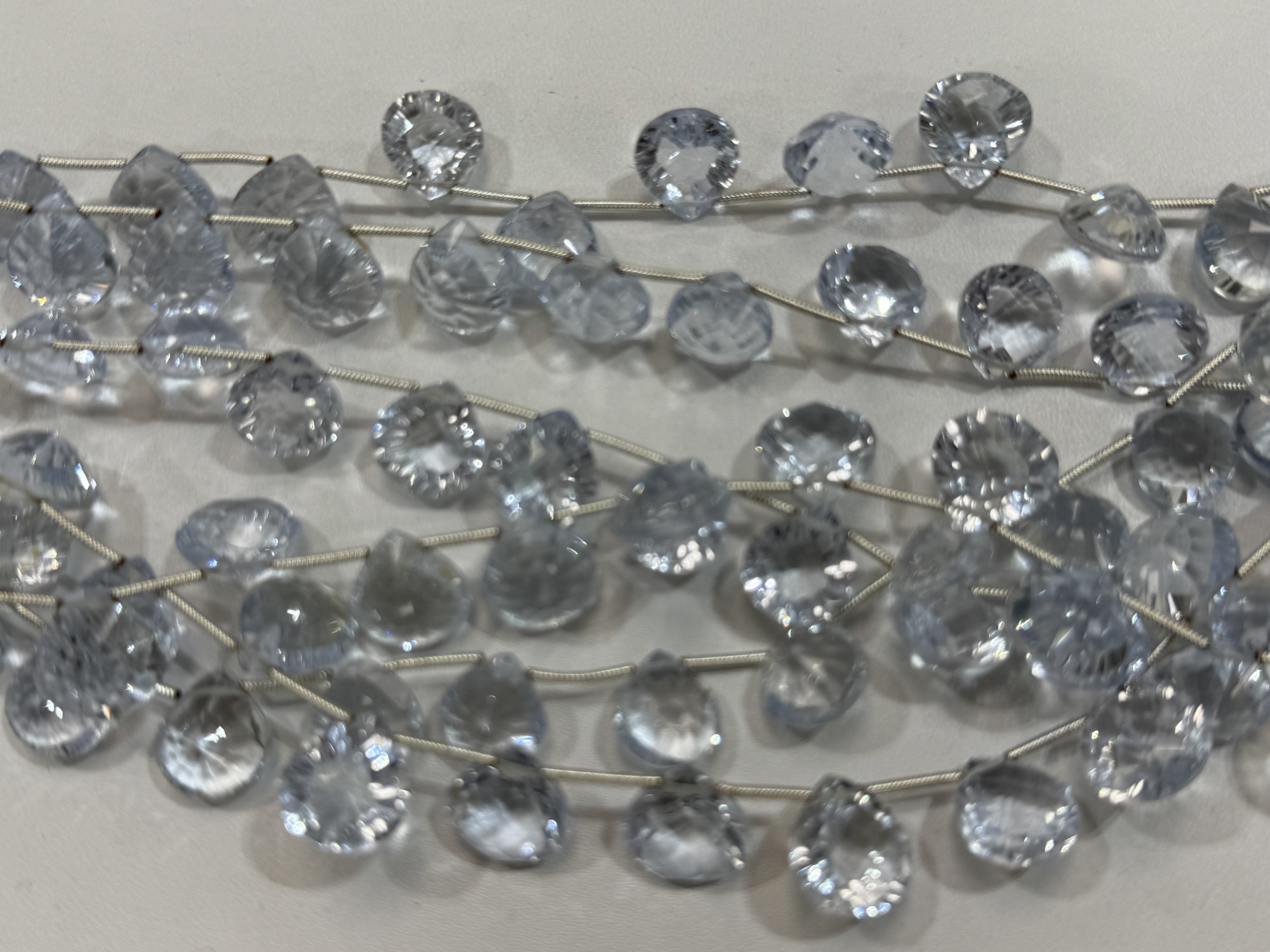 Ice Hydro Quartz Hearts Faceted