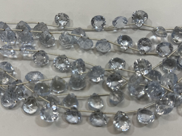Ice Hydro Quartz Hearts Faceted