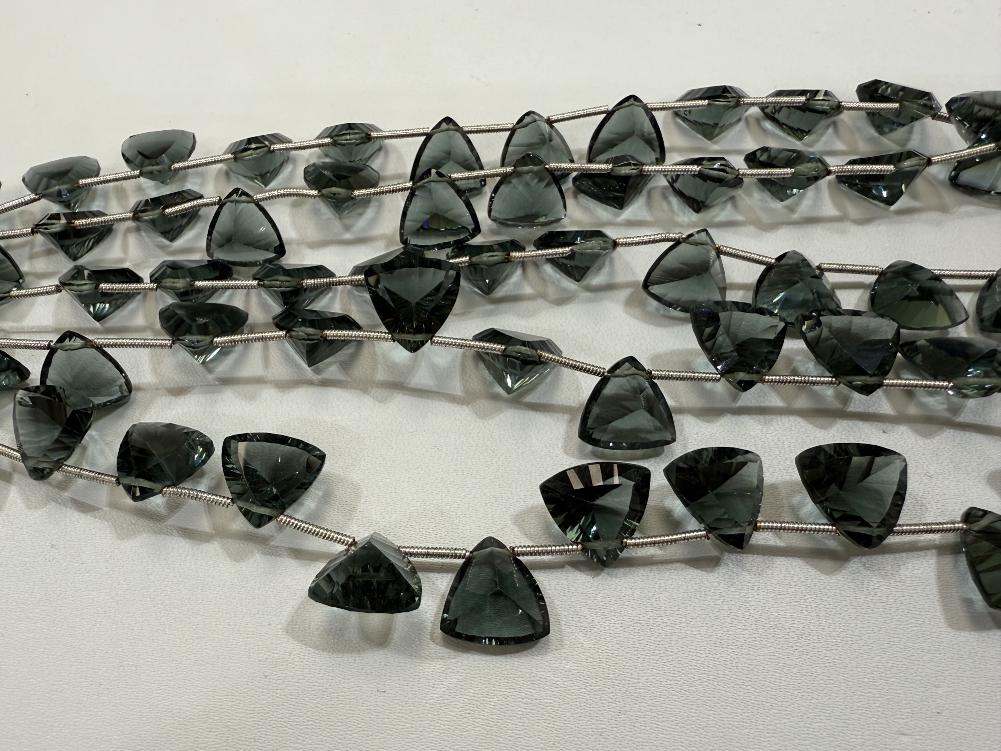 Grey  Hydro Quartz Trillions Faceted