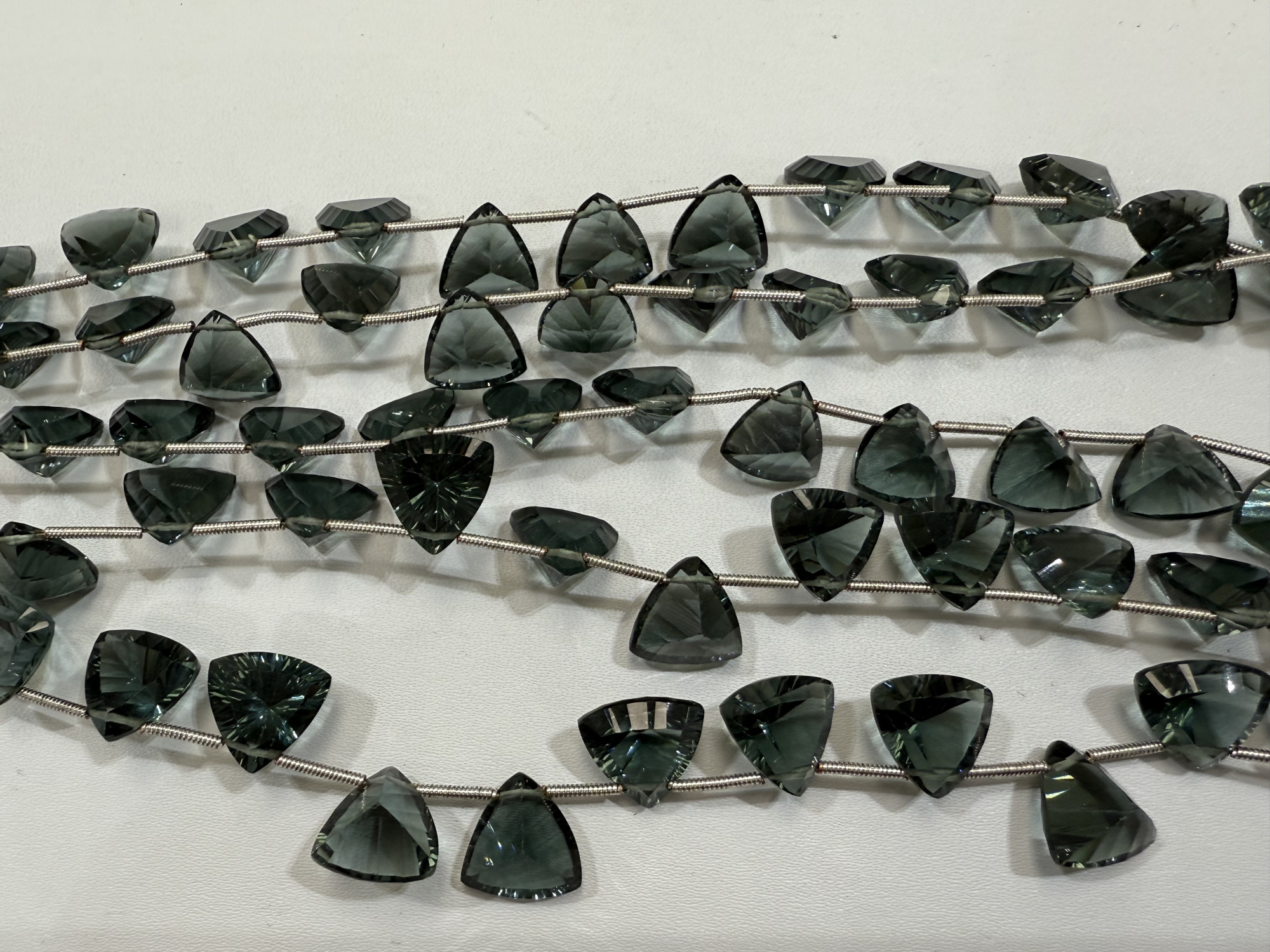 Grey Hydro Quartz Trillions Faceted